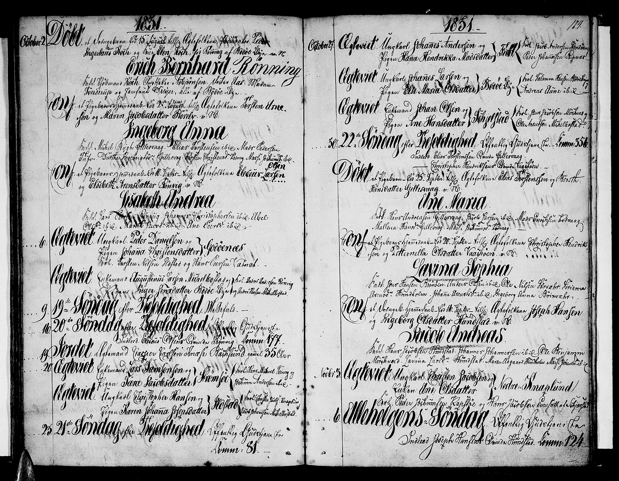 Ministerialprotokoller, klokkerbøker og fødselsregistre - Nordland, SAT/A-1459/801/L0005: Parish register (official) no. 801A05, 1818-1834, p. 124