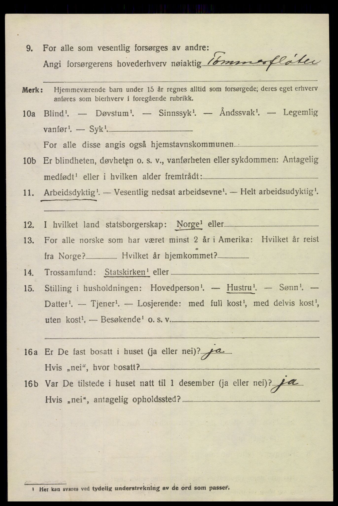 SAK, 1920 census for Holt, 1920, p. 7993