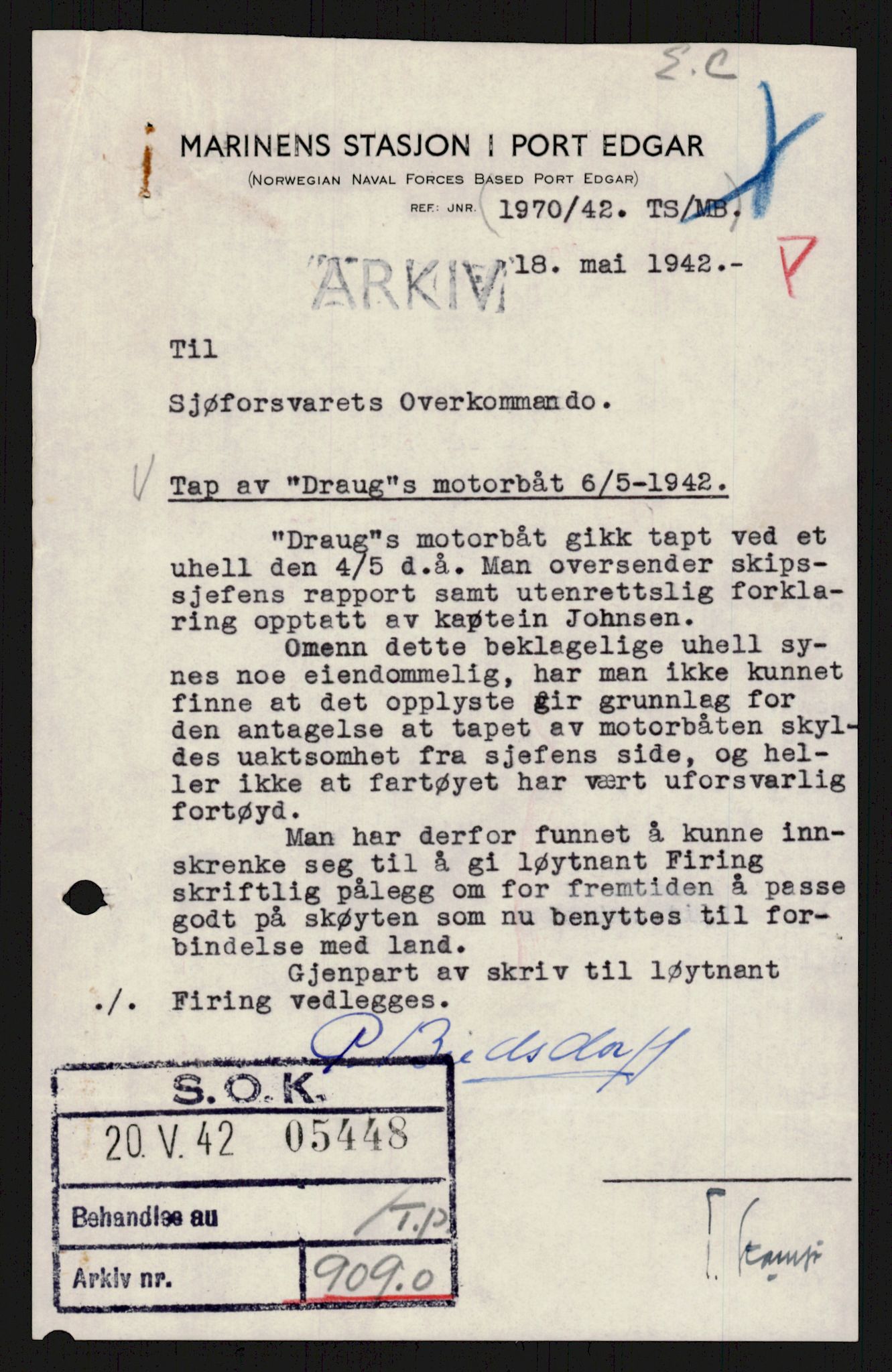 Forsvaret, Sjøforsvarets overkommando, RA/RAFA-2035/D/Dc/L0305: --, 1940-1946, p. 895