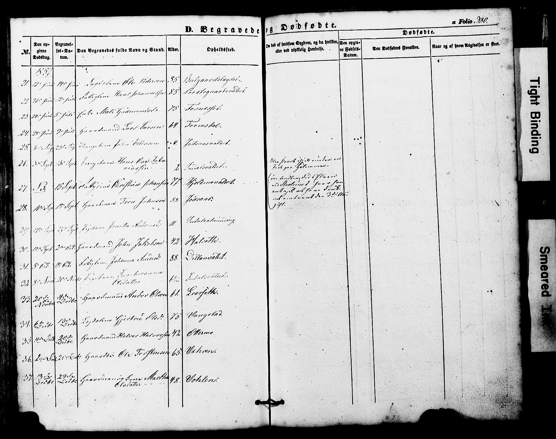 Ministerialprotokoller, klokkerbøker og fødselsregistre - Nord-Trøndelag, SAT/A-1458/724/L0268: Parish register (copy) no. 724C04, 1846-1878, p. 380