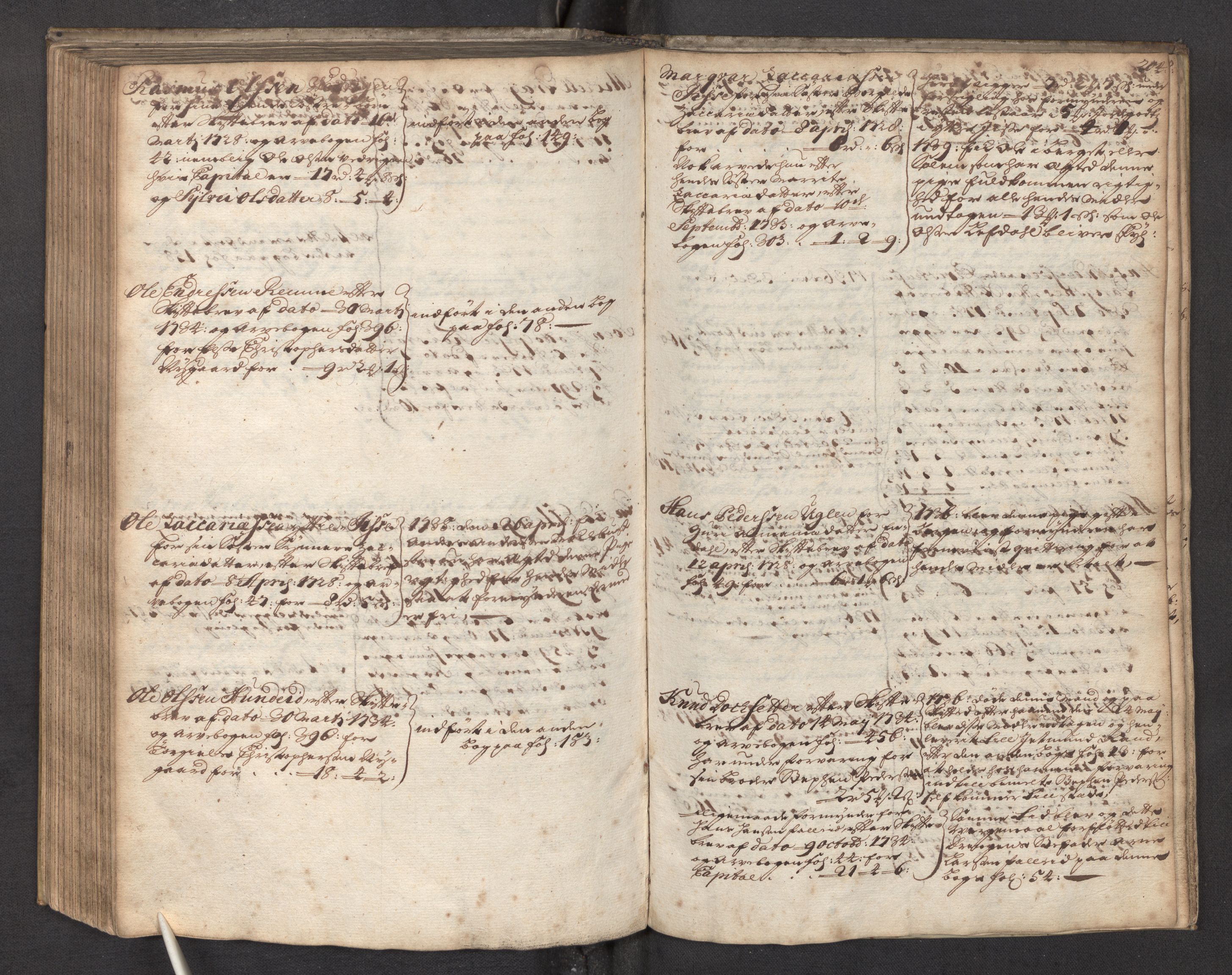 Nordfjord sorenskriveri, AV/SAB-A-2801/1/05/05a/L0001: Overformyndarprotokollar, 1711-1735, p. 203b-204a