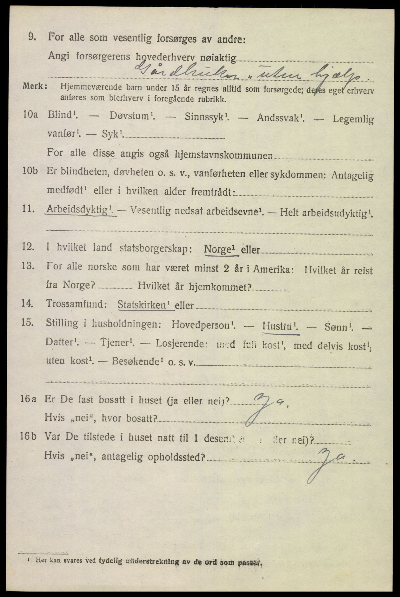 SAK, 1920 census for Vigmostad, 1920, p. 1138