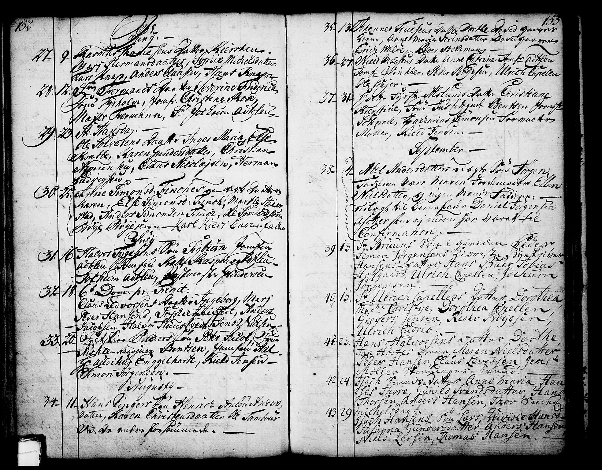 Skien kirkebøker, AV/SAKO-A-302/F/Fa/L0003: Parish register (official) no. 3, 1755-1791, p. 152-153