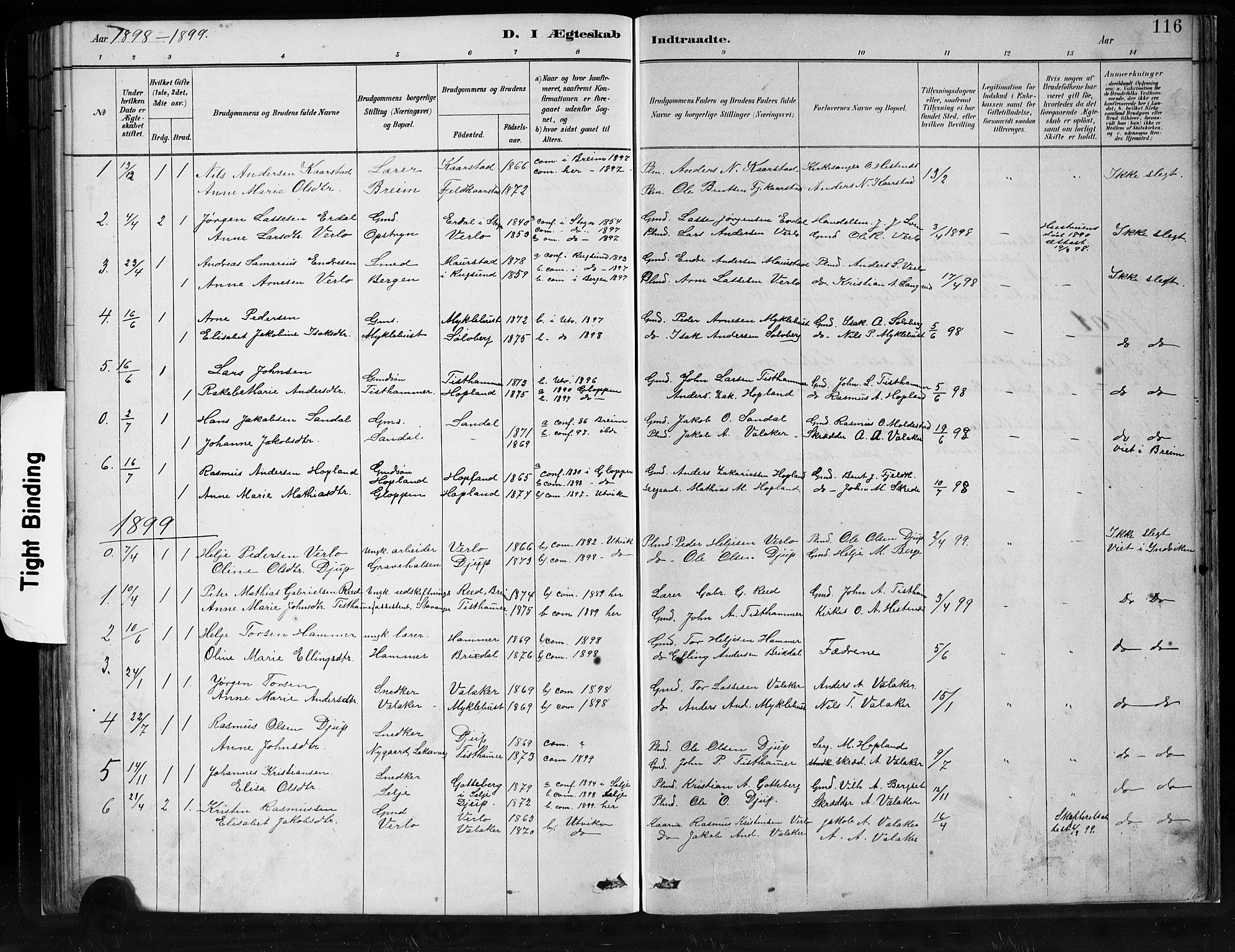 Innvik sokneprestembete, SAB/A-80501: Parish register (copy) no. C 3, 1883-1911, p. 116