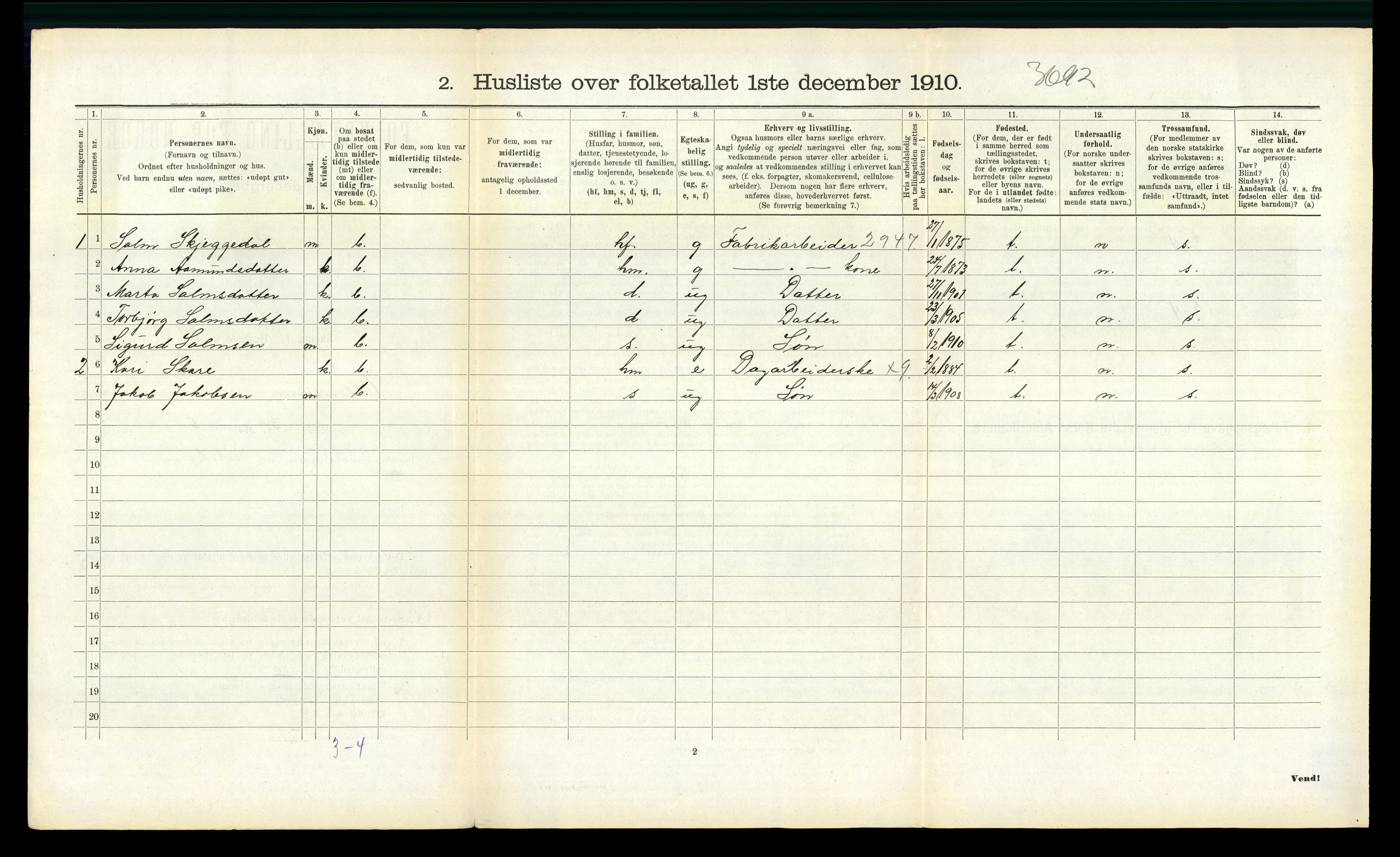 RA, 1910 census for Ullensvang, 1910, p. 780