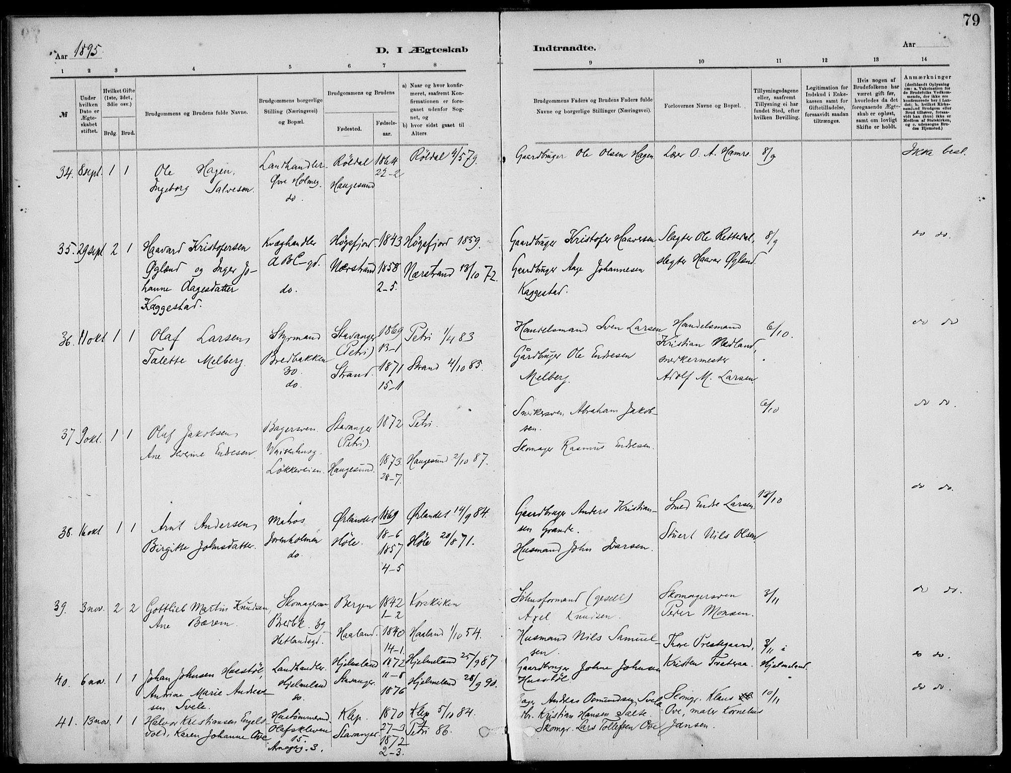 St. Petri sokneprestkontor, AV/SAST-A-101813/001/30/30BB/L0005: Parish register (copy) no. B 5, 1878-1895, p. 79