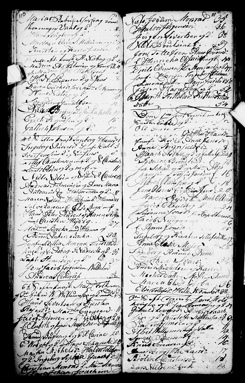 Porsgrunn kirkebøker , SAKO/A-104/G/Ga/L0001: Parish register (copy) no. I 1, 1766-1790, p. 110-111