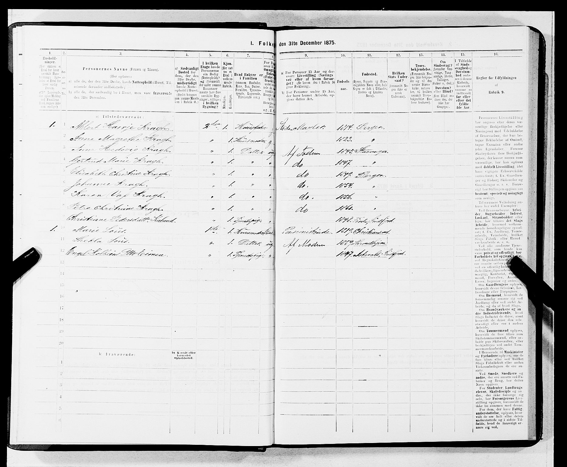 SAB, 1875 census for 1301 Bergen, 1875, p. 4331