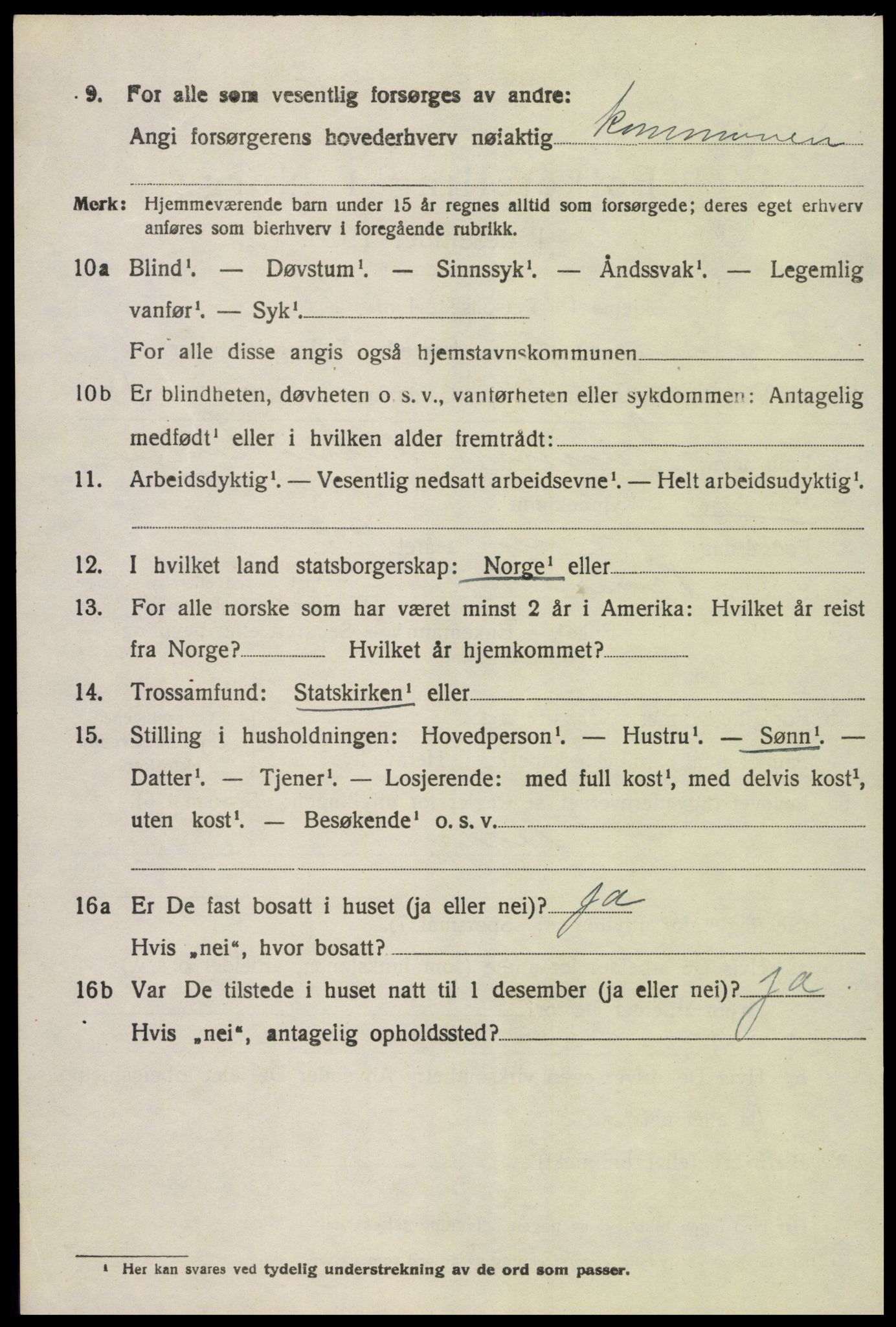 SAK, 1920 census for Dypvåg, 1920, p. 4108