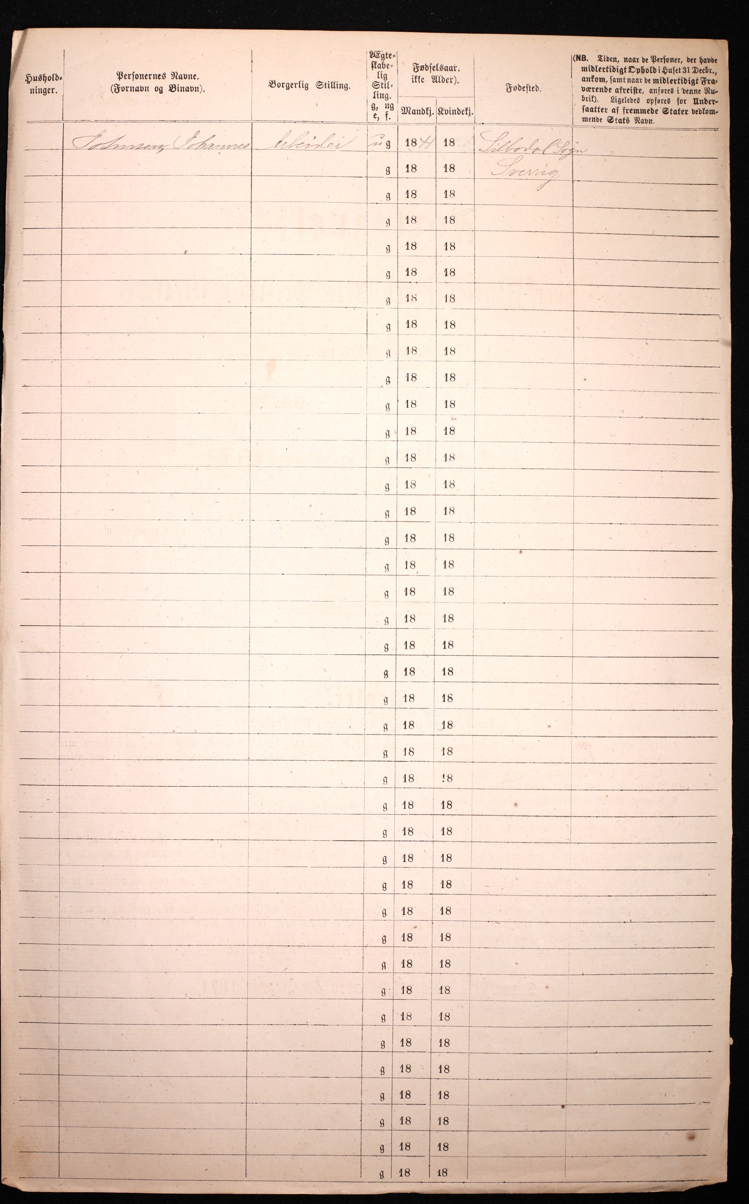 RA, 1870 census for 0301 Kristiania, 1870, p. 2787