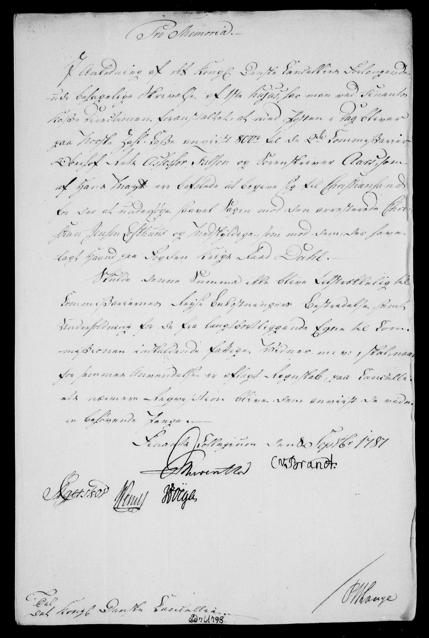 Danske Kanselli, Skapsaker, AV/RA-EA-4061/F/L0097: Skap 16, pakke 7 III, 1787, p. 193
