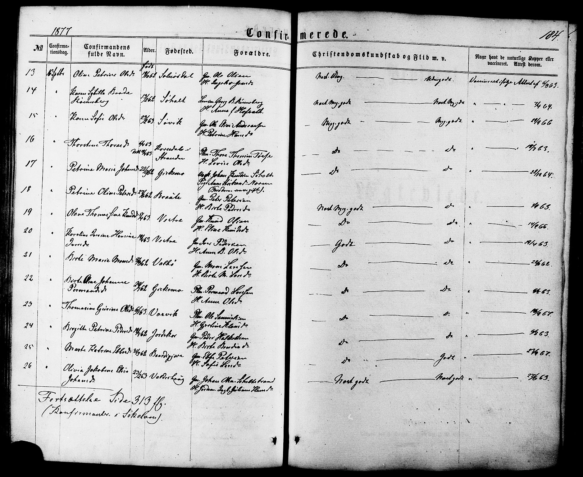 Ministerialprotokoller, klokkerbøker og fødselsregistre - Møre og Romsdal, AV/SAT-A-1454/522/L0314: Parish register (official) no. 522A09, 1863-1877, p. 184