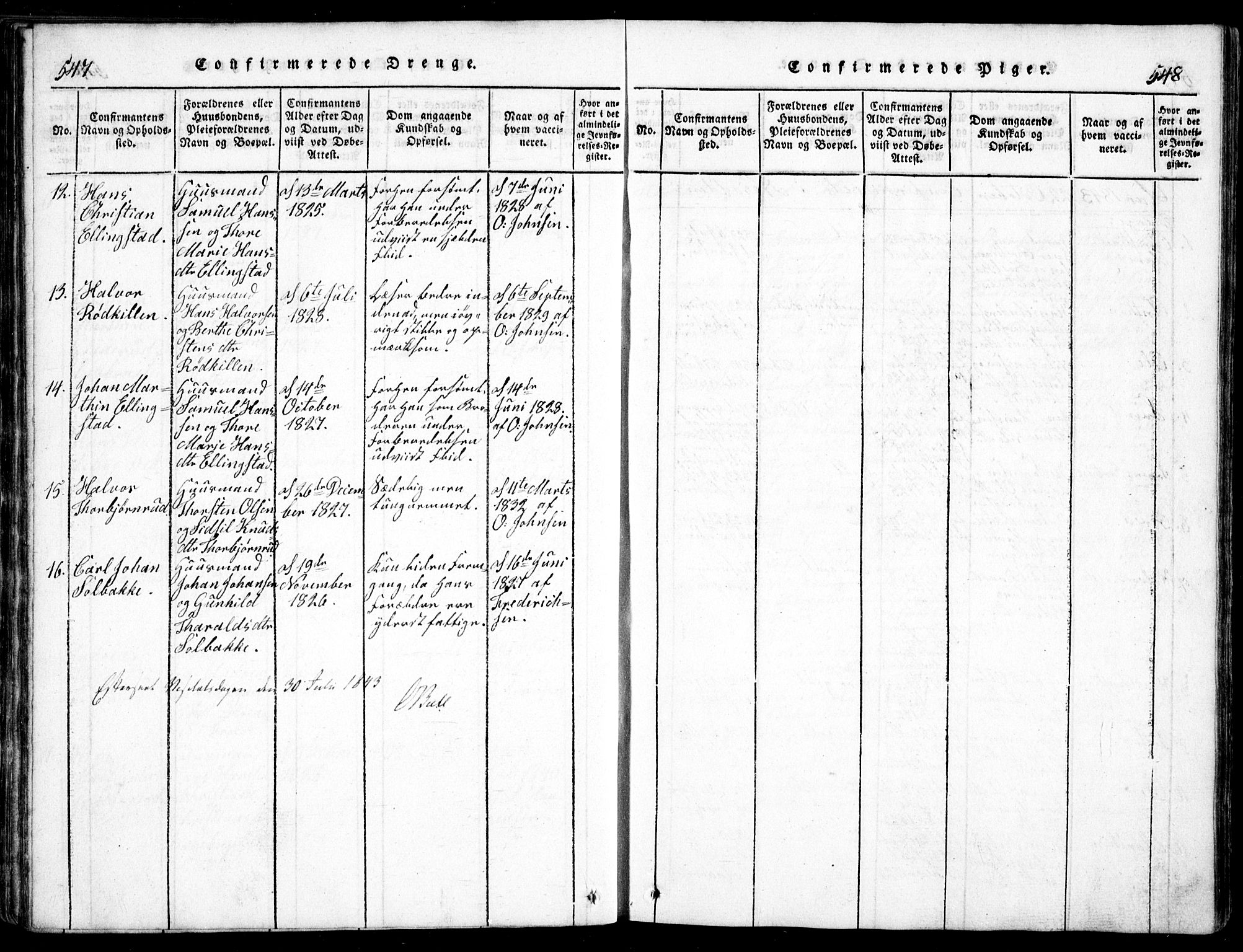 Nesodden prestekontor Kirkebøker, AV/SAO-A-10013/G/Ga/L0001: Parish register (copy) no. I 1, 1814-1847, p. 547-548