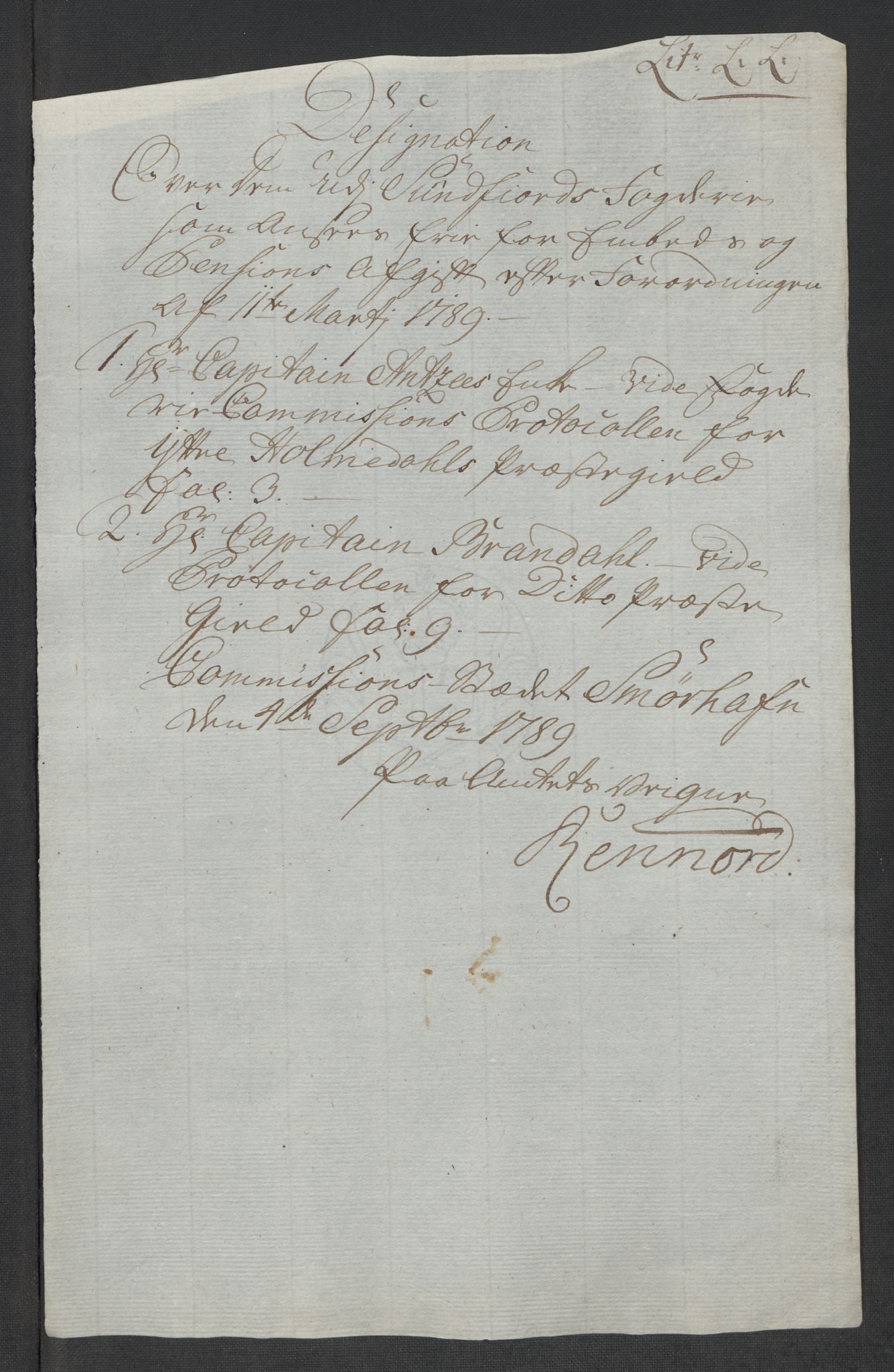 Rentekammeret inntil 1814, Reviderte regnskaper, Mindre regnskaper, AV/RA-EA-4068/Rf/Rfe/L0048: Sunnfjord og Nordfjord fogderier, 1789, p. 24