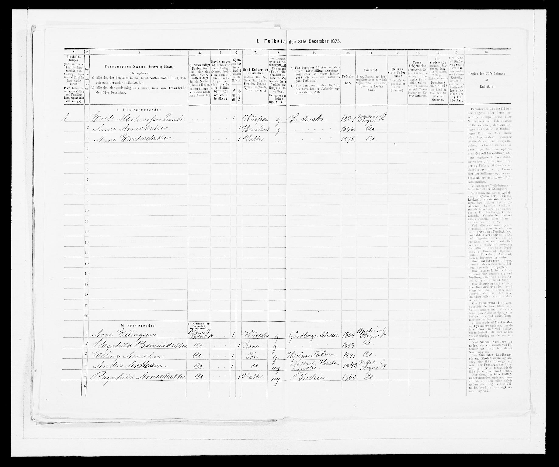 SAB, 1875 Census for 1448P Stryn, 1875, p. 392