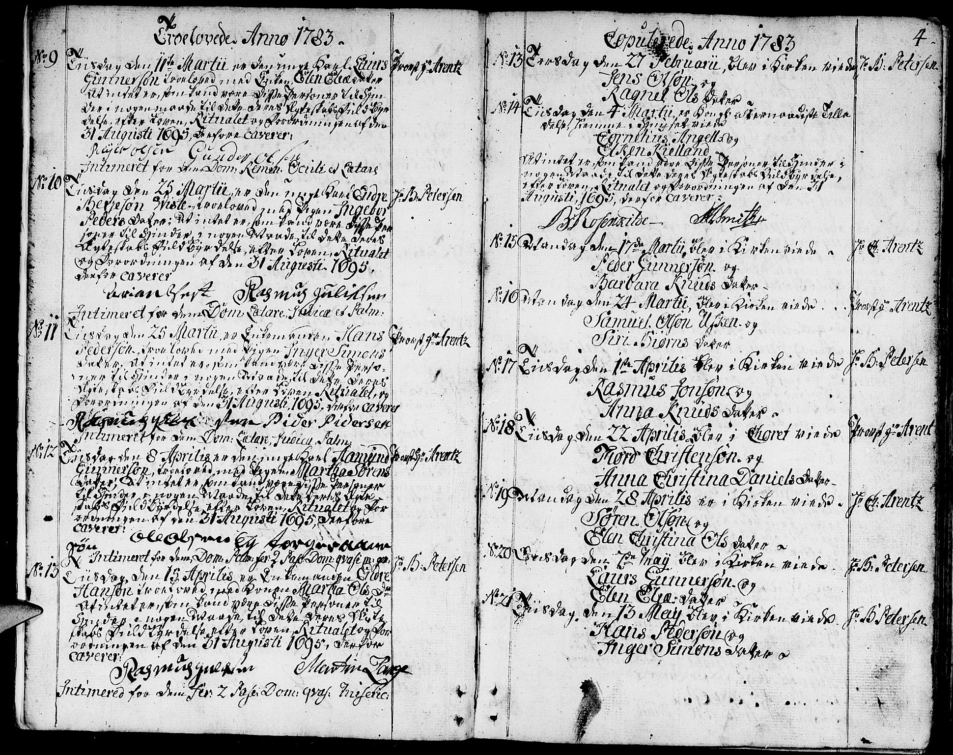 Domkirken sokneprestkontor, SAST/A-101812/001/30/30BA/L0006: Parish register (official) no. A 6, 1783-1815, p. 4