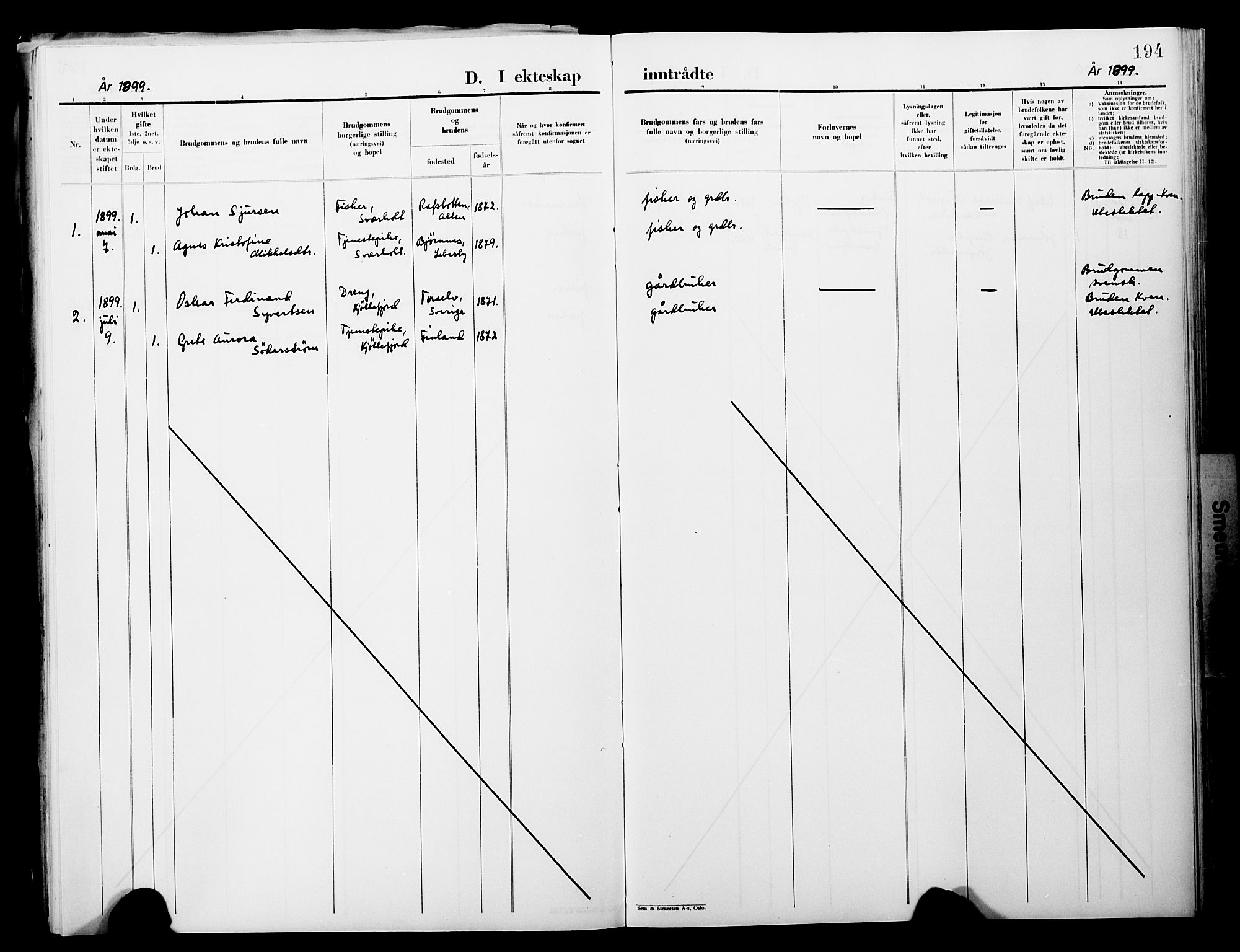 Lebesby sokneprestkontor, AV/SATØ-S-1353/H/Ha/L0004kirke: Parish register (official) no. 4, 1870-1902, p. 194