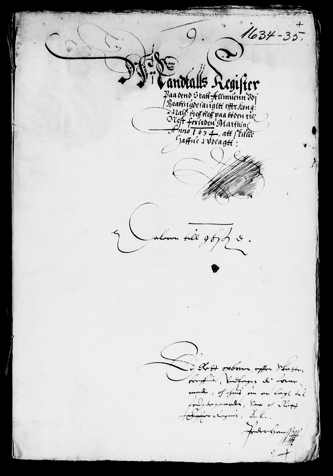 Rentekammeret inntil 1814, Reviderte regnskaper, Lensregnskaper, AV/RA-EA-5023/R/Rb/Rbq/L0023: Nedenes len. Mandals len. Råbyggelag., 1633-1635