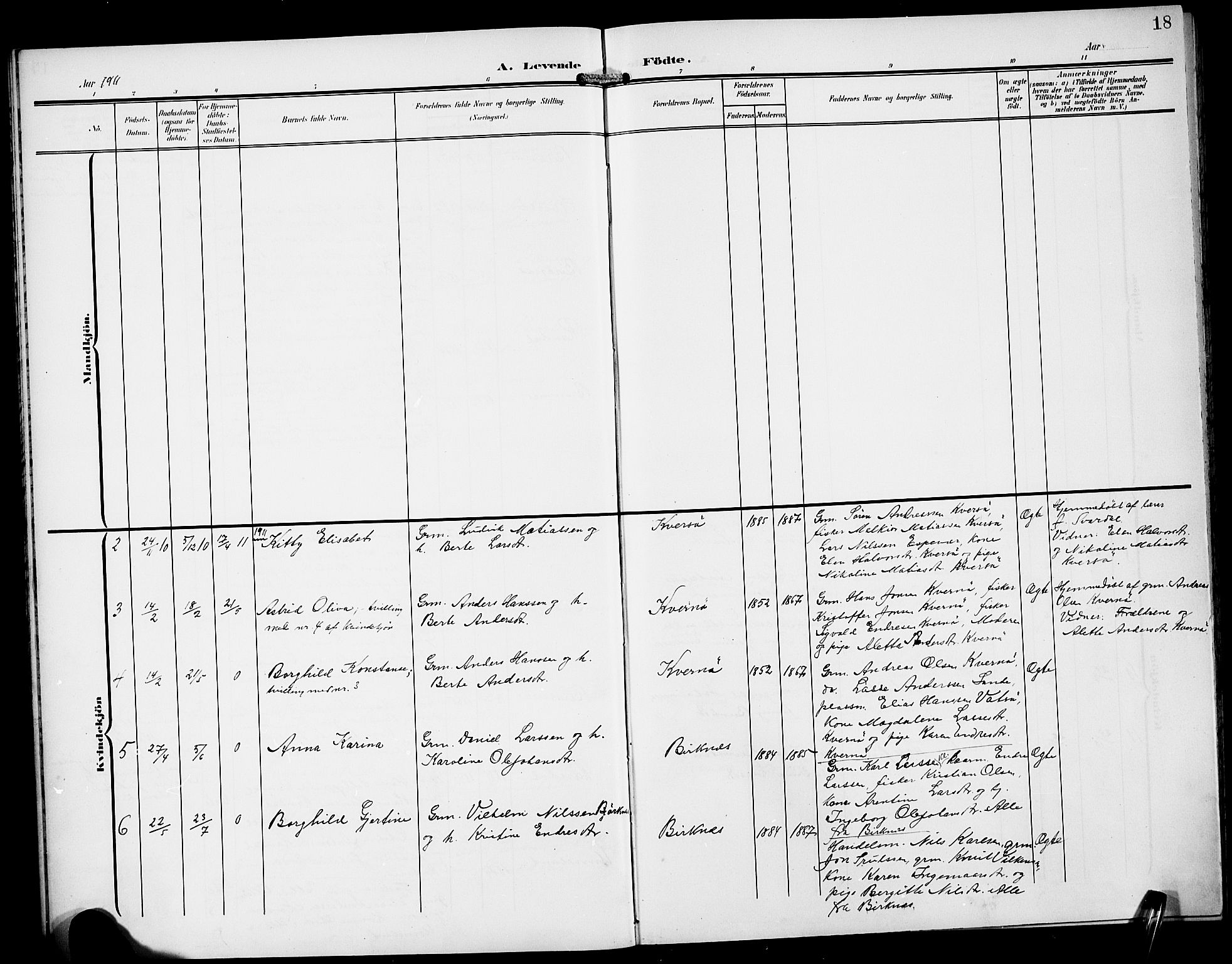 Gulen sokneprestembete, AV/SAB-A-80201/H/Hab/Habd/L0001: Parish register (copy) no. D 1, 1901-1924, p. 18