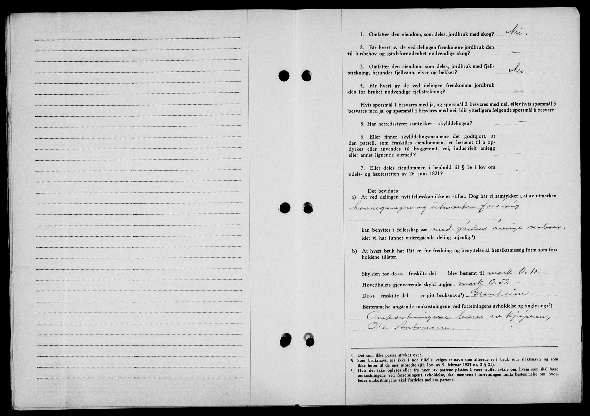 Lofoten sorenskriveri, SAT/A-0017/1/2/2C/L0006a: Mortgage book no. 6a, 1939-1939, Diary no: : 2517/1939