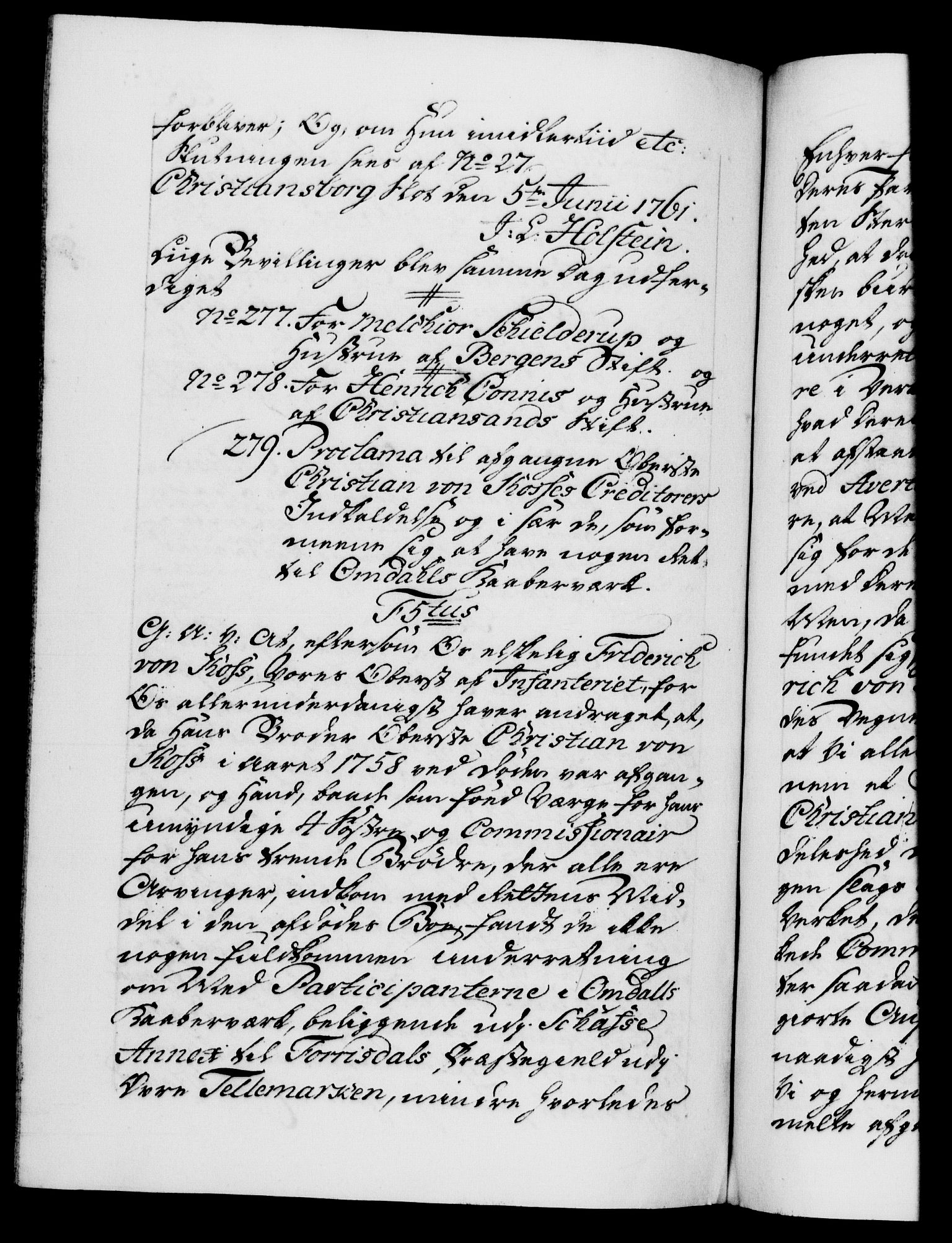 Danske Kanselli 1572-1799, AV/RA-EA-3023/F/Fc/Fca/Fcaa/L0041: Norske registre, 1760-1762, p. 464b