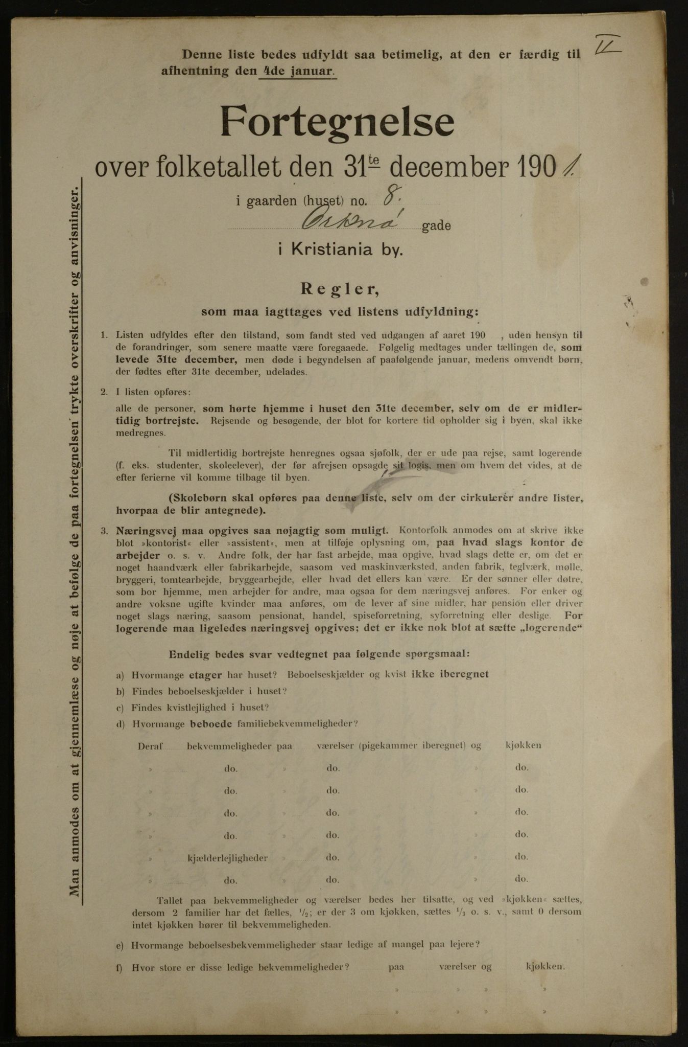 OBA, Municipal Census 1901 for Kristiania, 1901, p. 11630