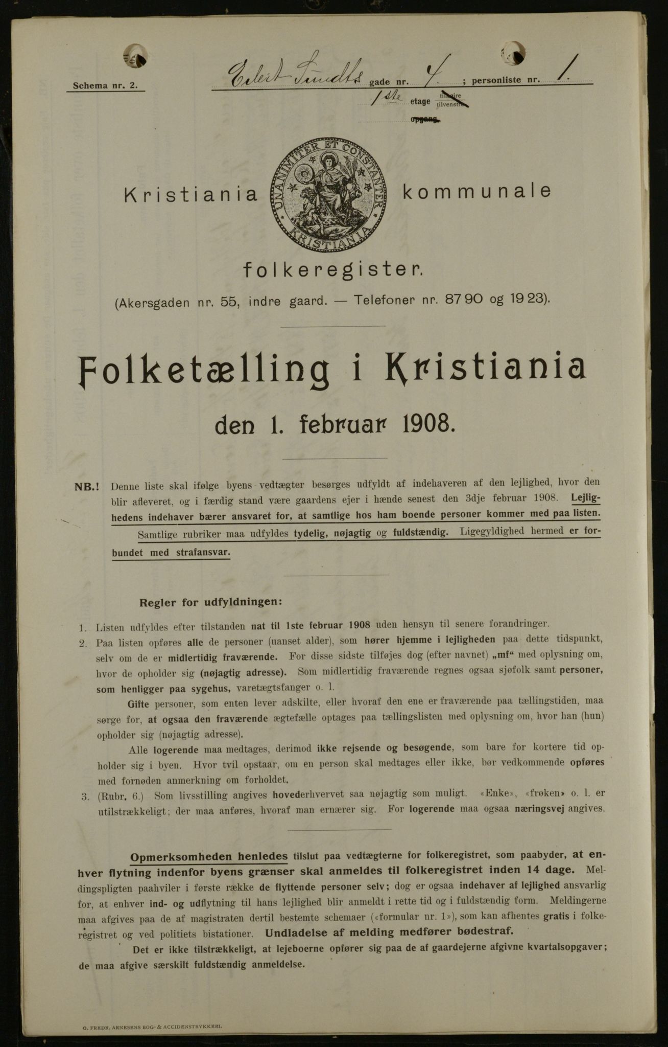 OBA, Municipal Census 1908 for Kristiania, 1908, p. 17349