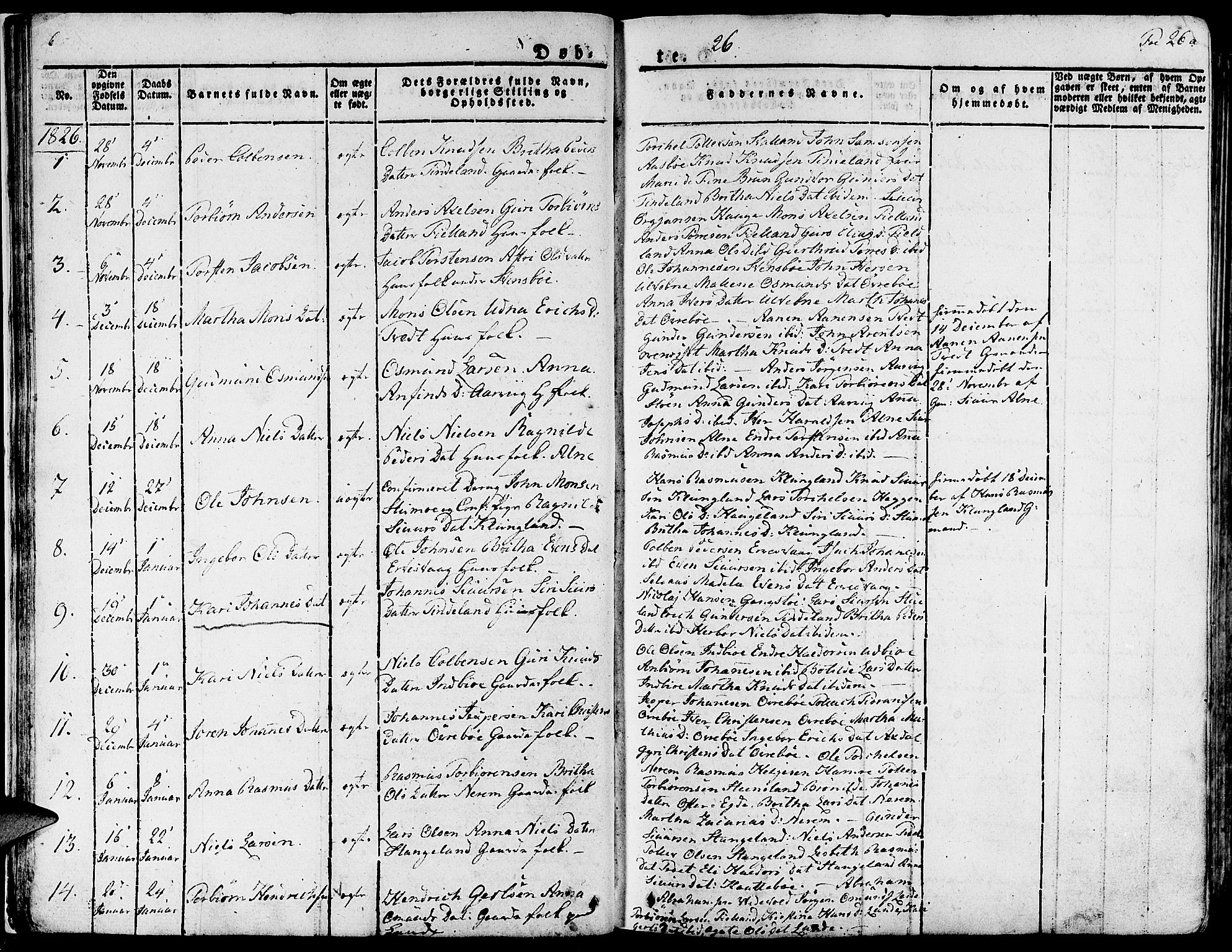 Fjelberg sokneprestembete, SAB/A-75201/H/Haa: Parish register (official) no. A 5, 1822-1834, p. 26