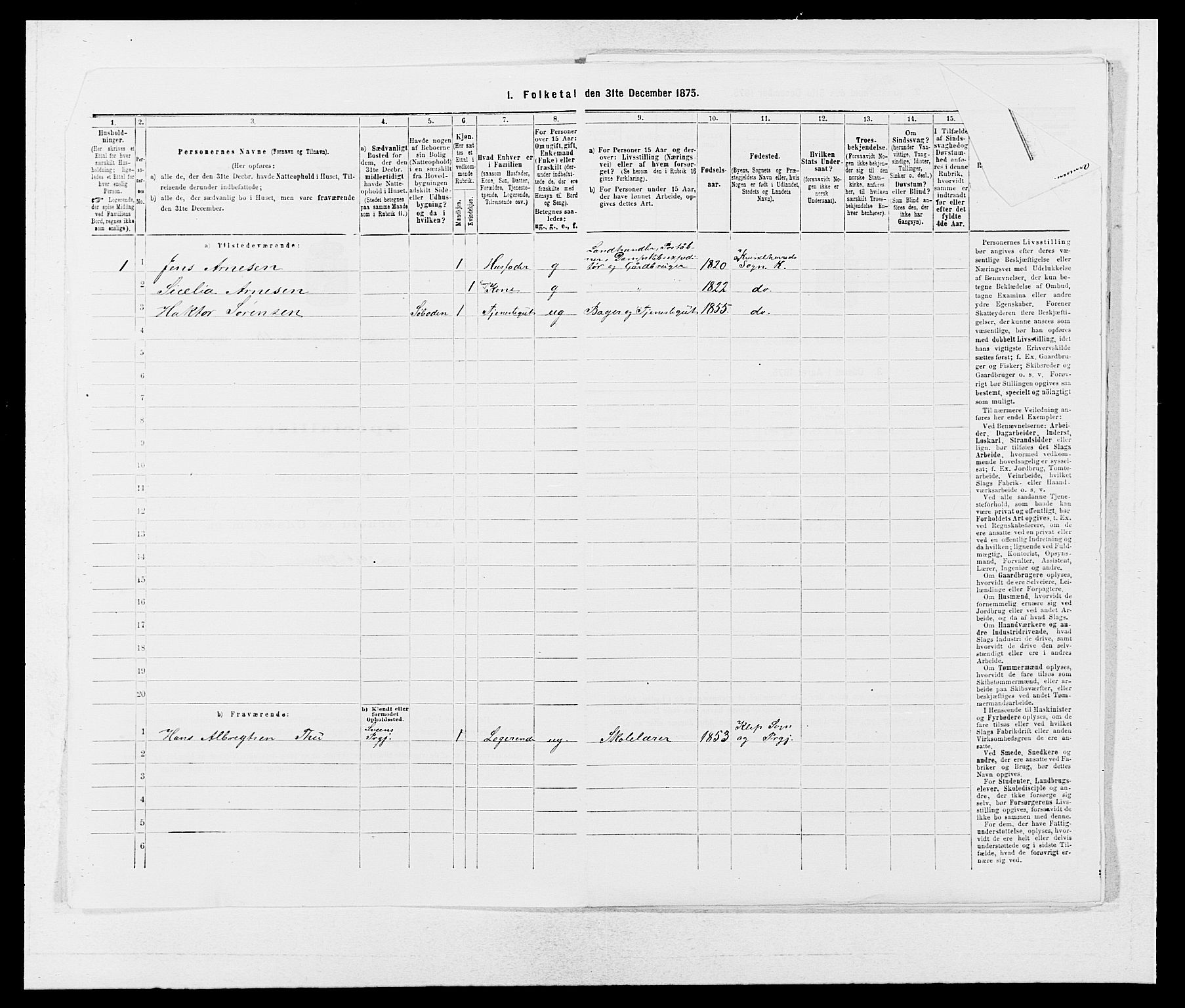 SAB, 1875 census for 1224P Kvinnherad, 1875, p. 1104