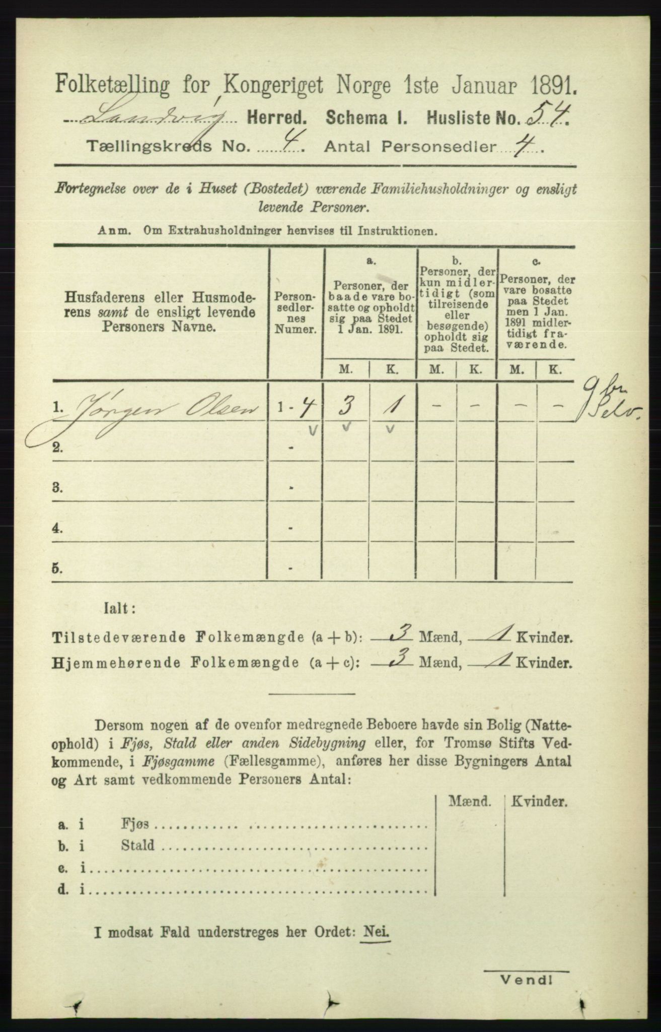 RA, 1891 census for 0924 Landvik, 1891, p. 1764