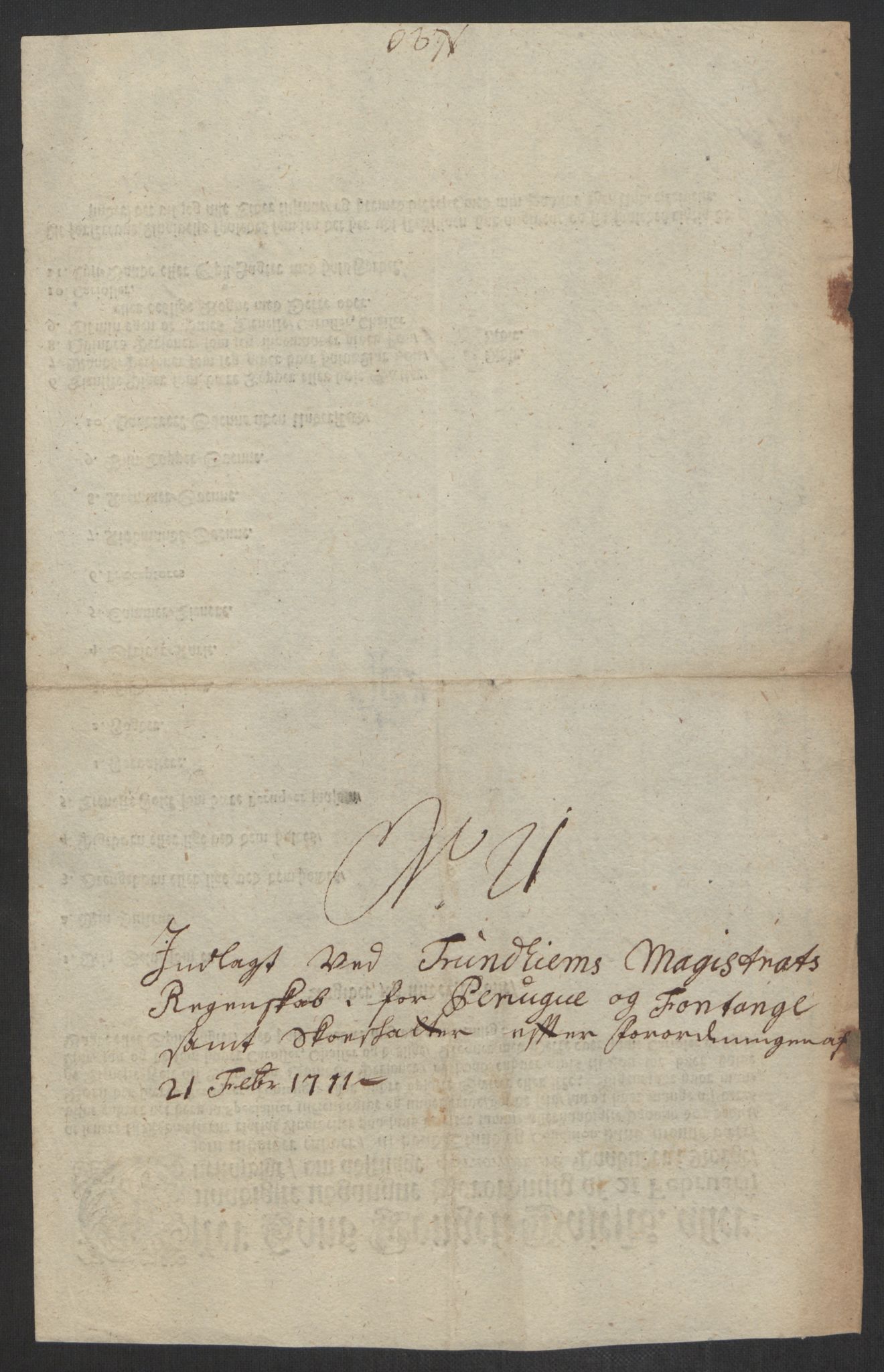 Rentekammeret inntil 1814, Reviderte regnskaper, Byregnskaper, AV/RA-EA-4066/R/Rs/L0507: [S3] Kontribusjonsregnskap, 1699-1711, p. 530