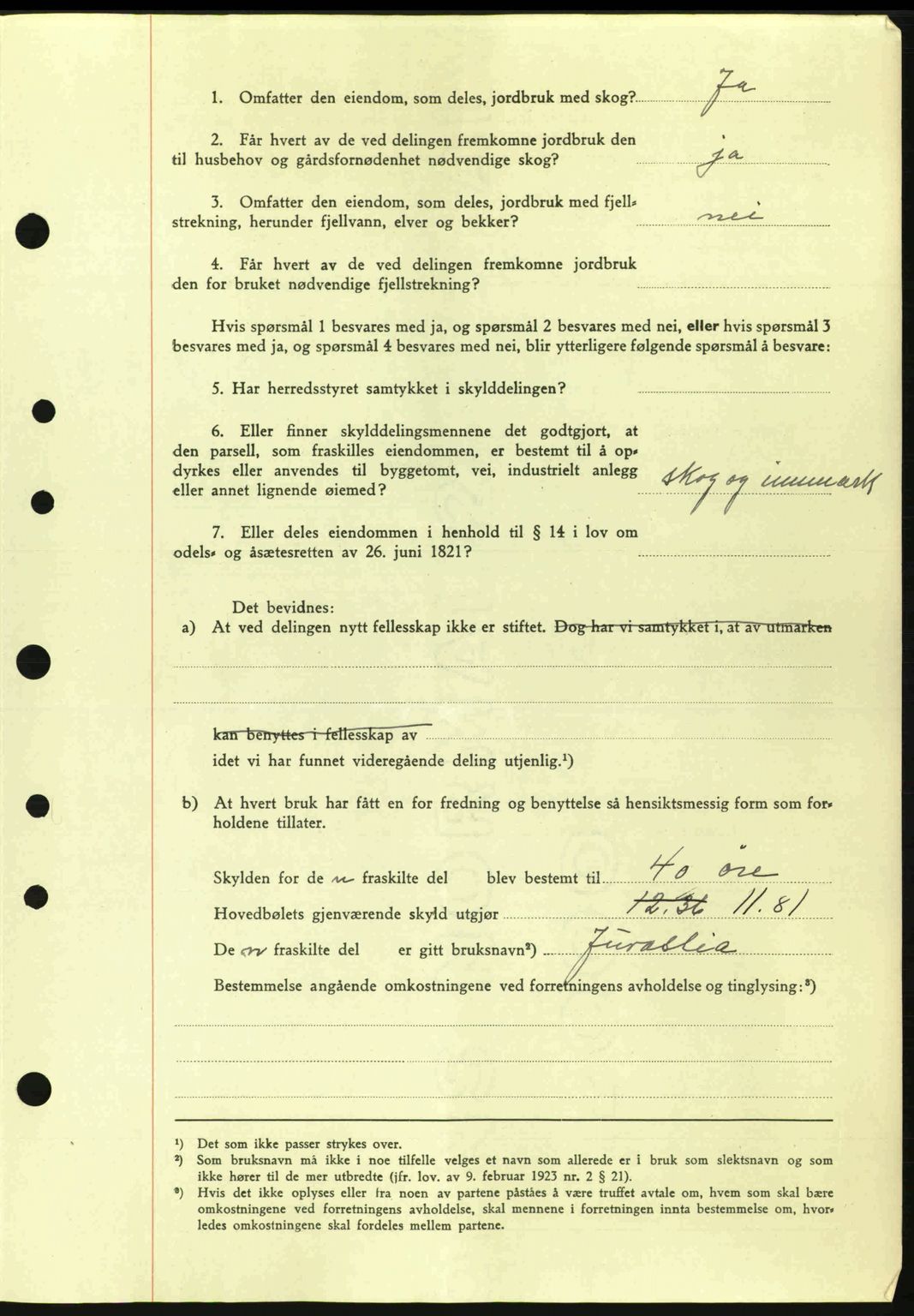 Nedenes sorenskriveri, AV/SAK-1221-0006/G/Gb/Gba/L0052: Mortgage book no. A6a, 1944-1945, Diary no: : 24/1945