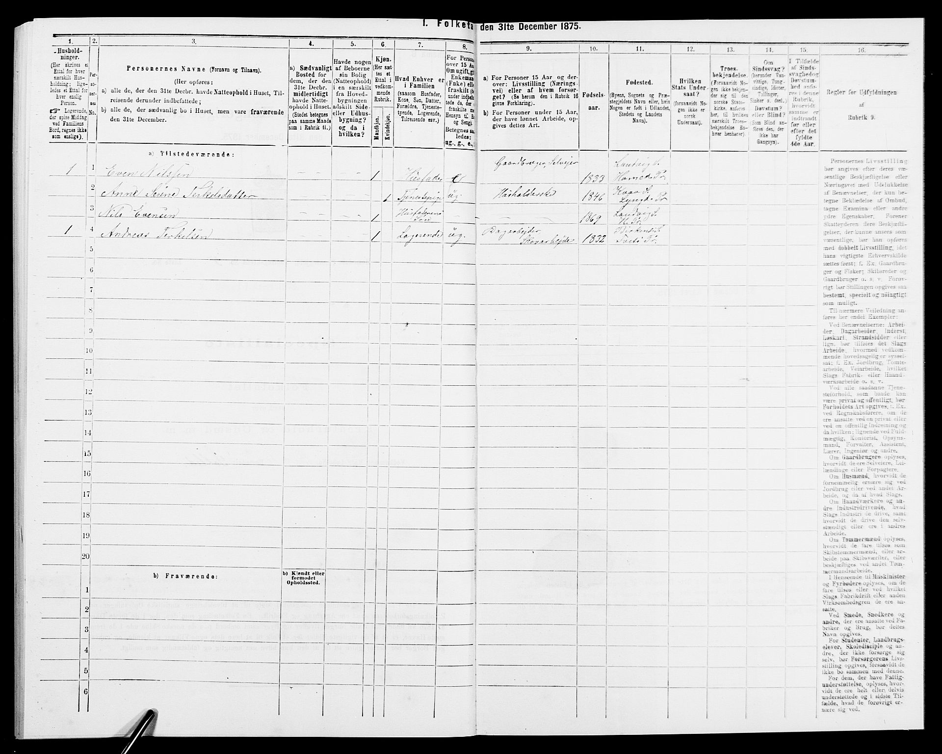 SAK, 1875 census for 0924P Homedal, 1875, p. 1035