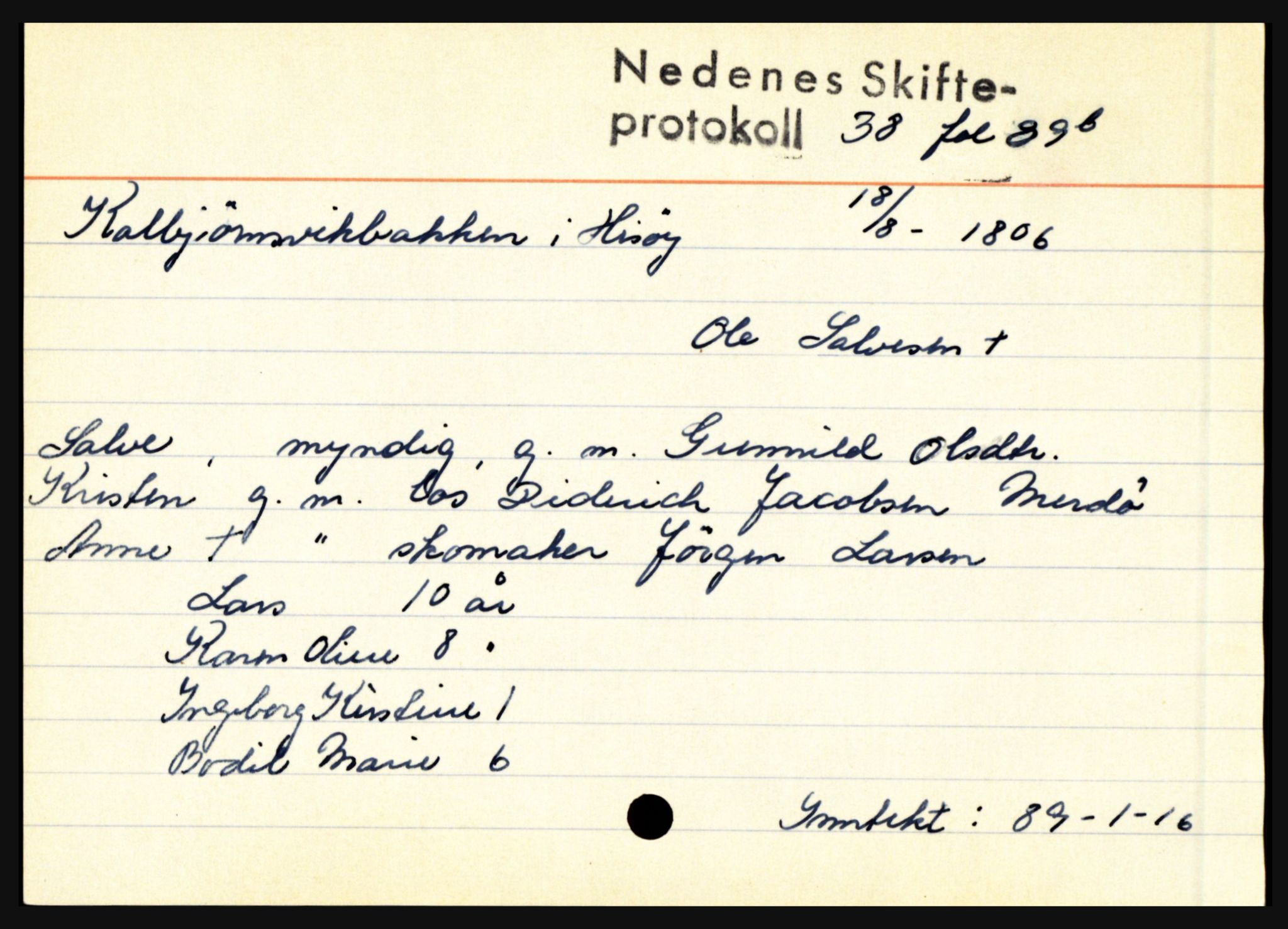 Nedenes sorenskriveri før 1824, AV/SAK-1221-0007/H, p. 15661