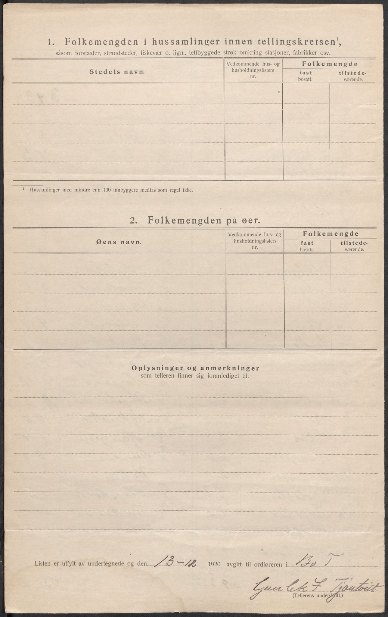 SAKO, 1920 census for Bø (Telemark), 1920, p. 10