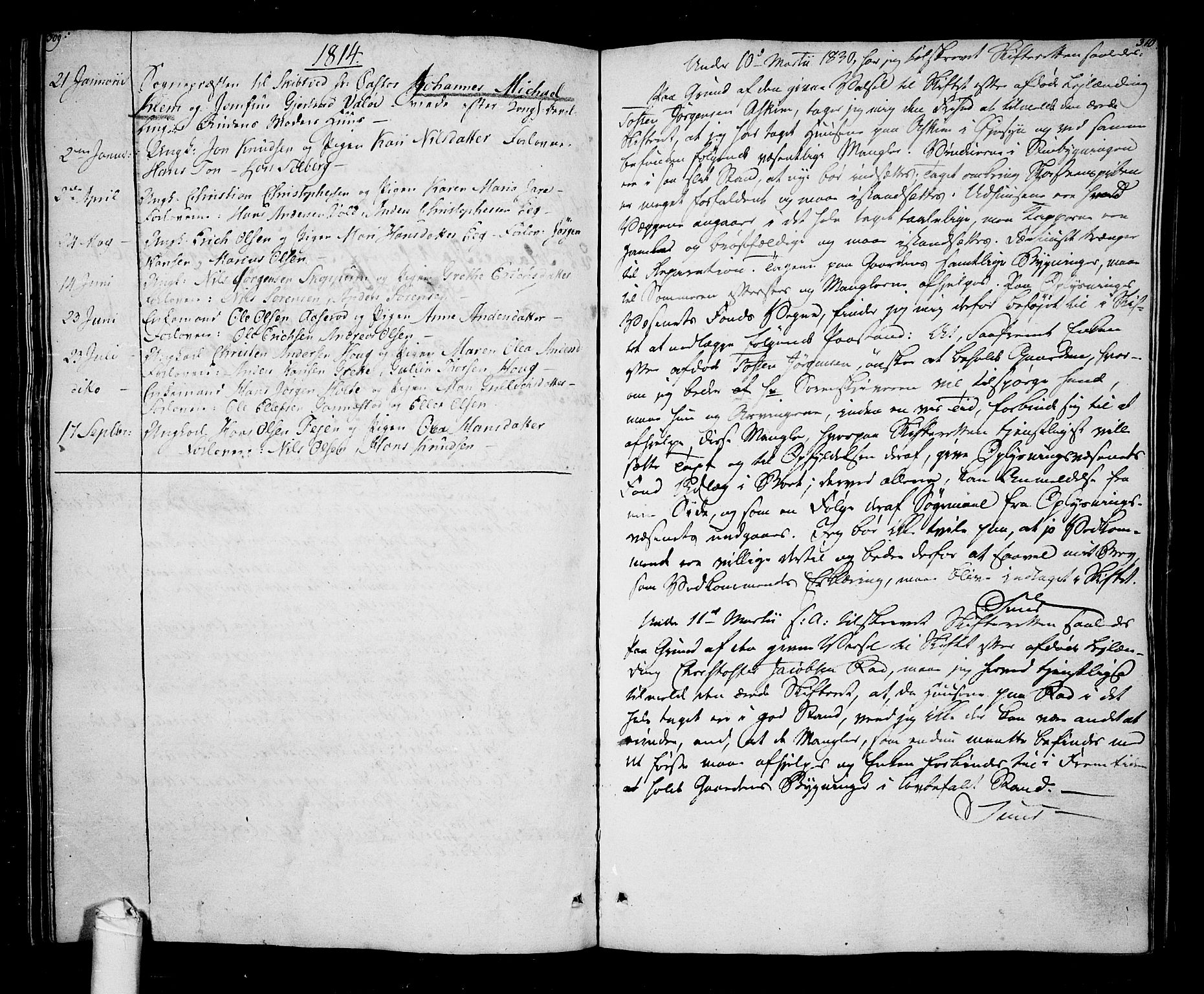 Borre kirkebøker, SAKO/A-338/F/Fa/L0003: Parish register (official) no. I 3, 1807-1814, p. 309-310
