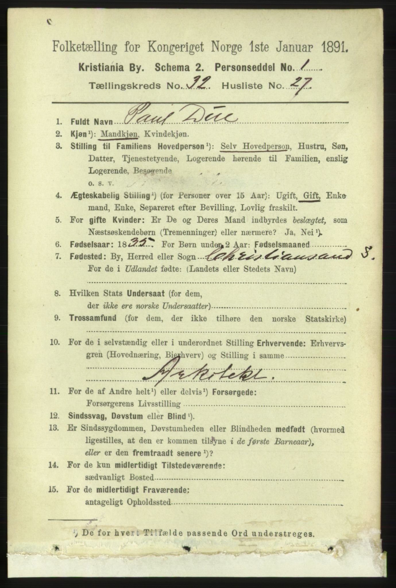 RA, 1891 census for 0301 Kristiania, 1891, p. 17382