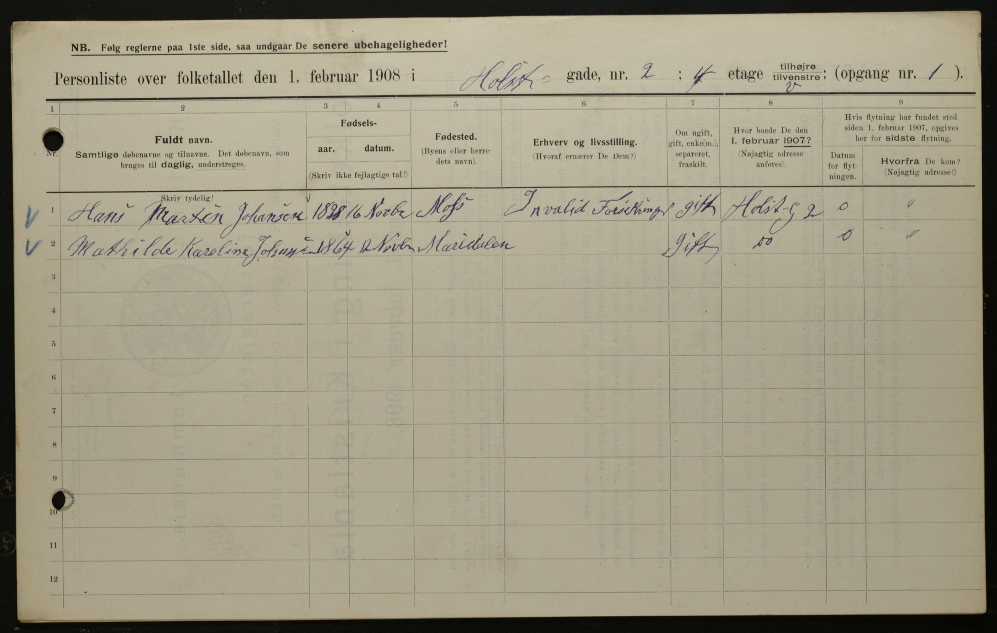 OBA, Municipal Census 1908 for Kristiania, 1908, p. 36799