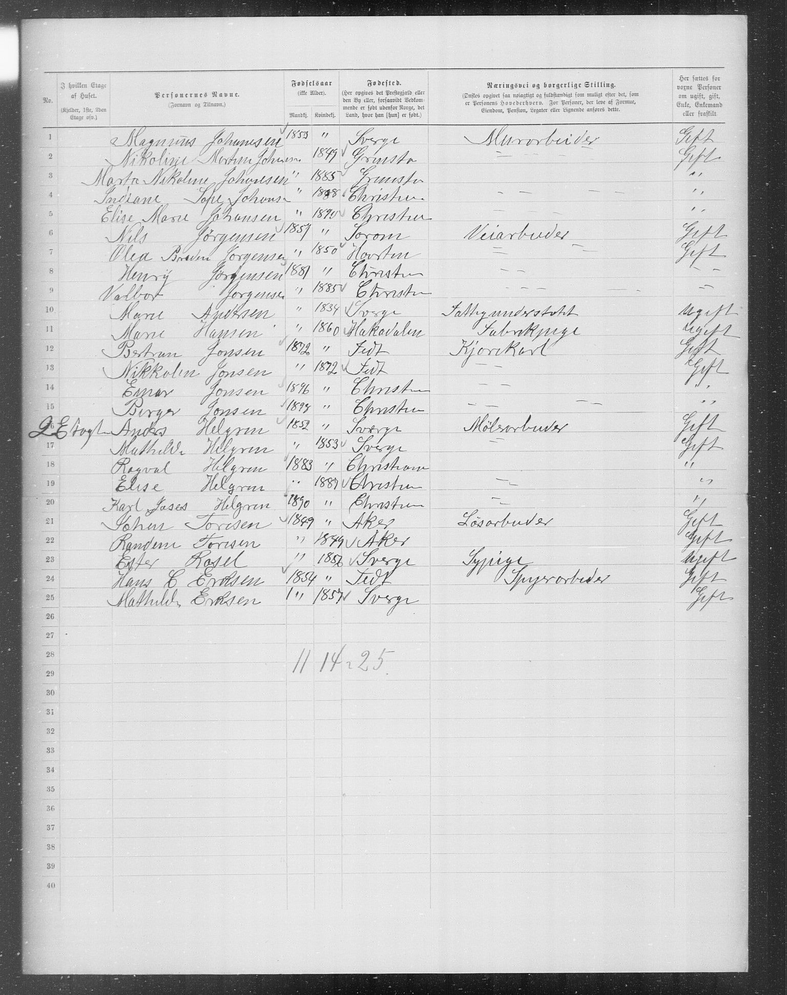 OBA, Municipal Census 1899 for Kristiania, 1899, p. 7502