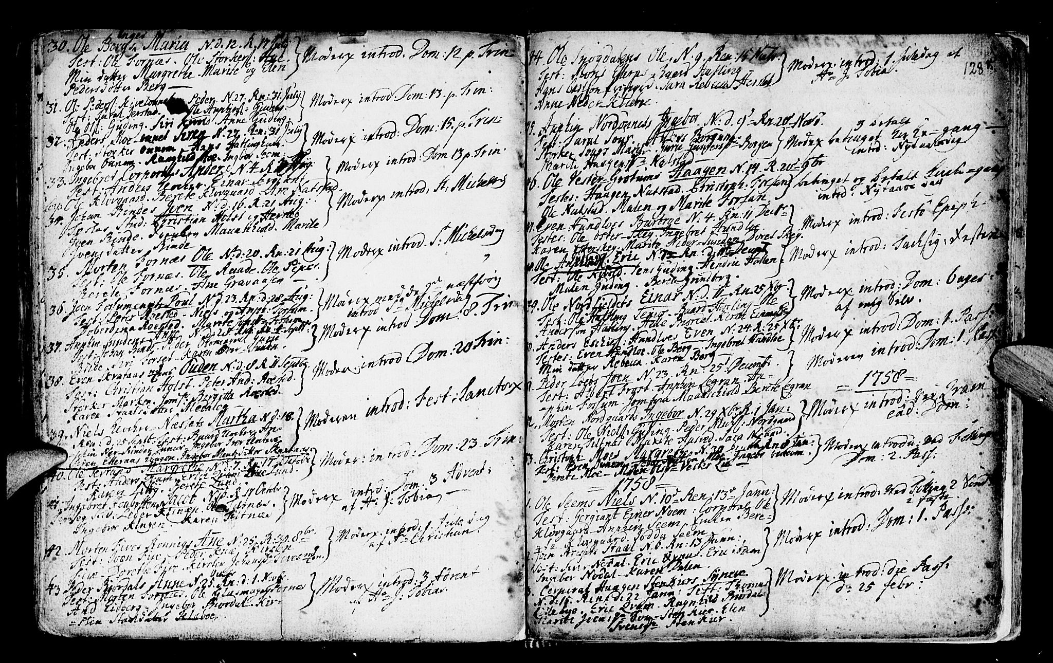 Ministerialprotokoller, klokkerbøker og fødselsregistre - Nord-Trøndelag, SAT/A-1458/746/L0439: Parish register (official) no. 746A01, 1688-1759, p. 128q