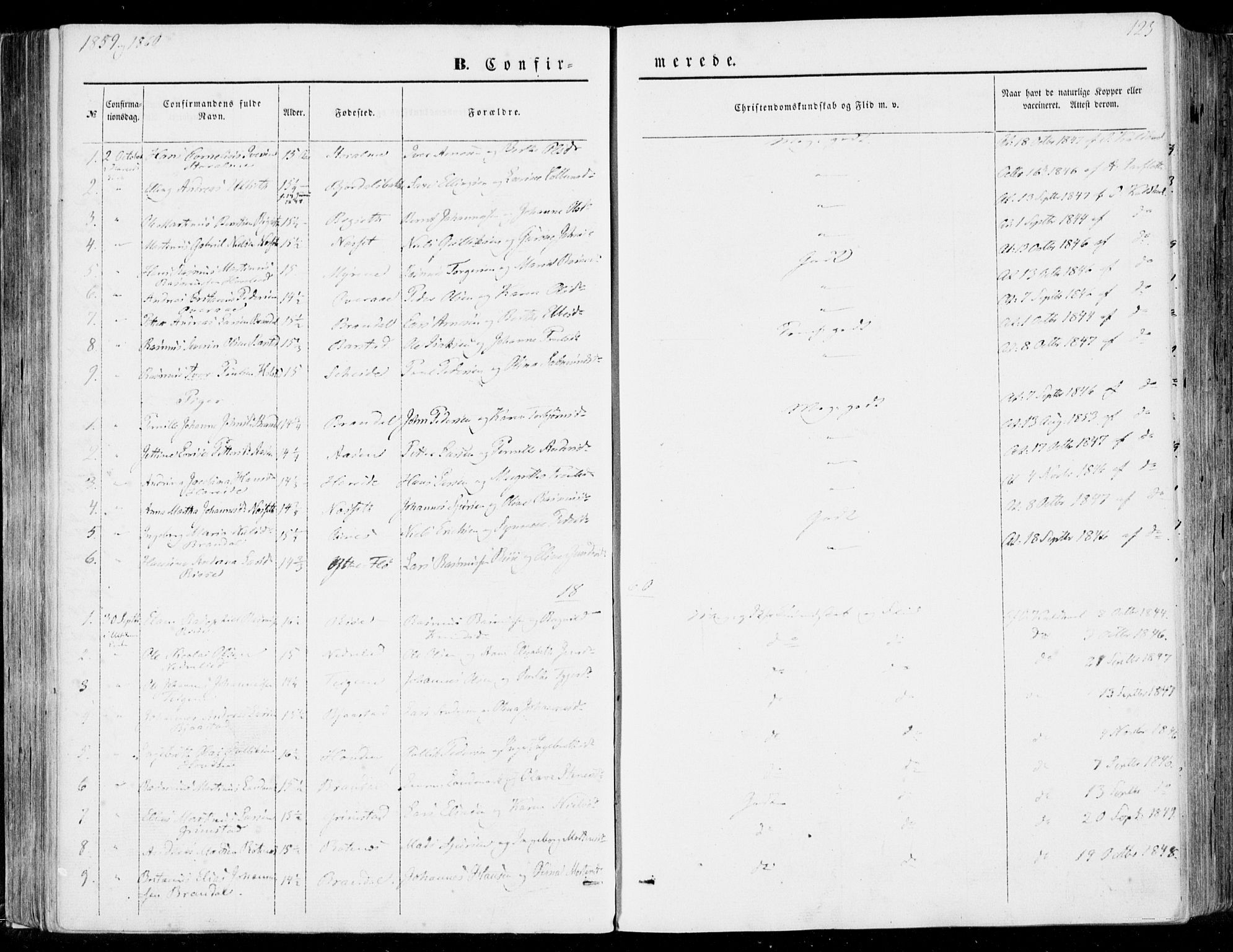 Ministerialprotokoller, klokkerbøker og fødselsregistre - Møre og Romsdal, SAT/A-1454/510/L0121: Parish register (official) no. 510A01, 1848-1877, p. 123
