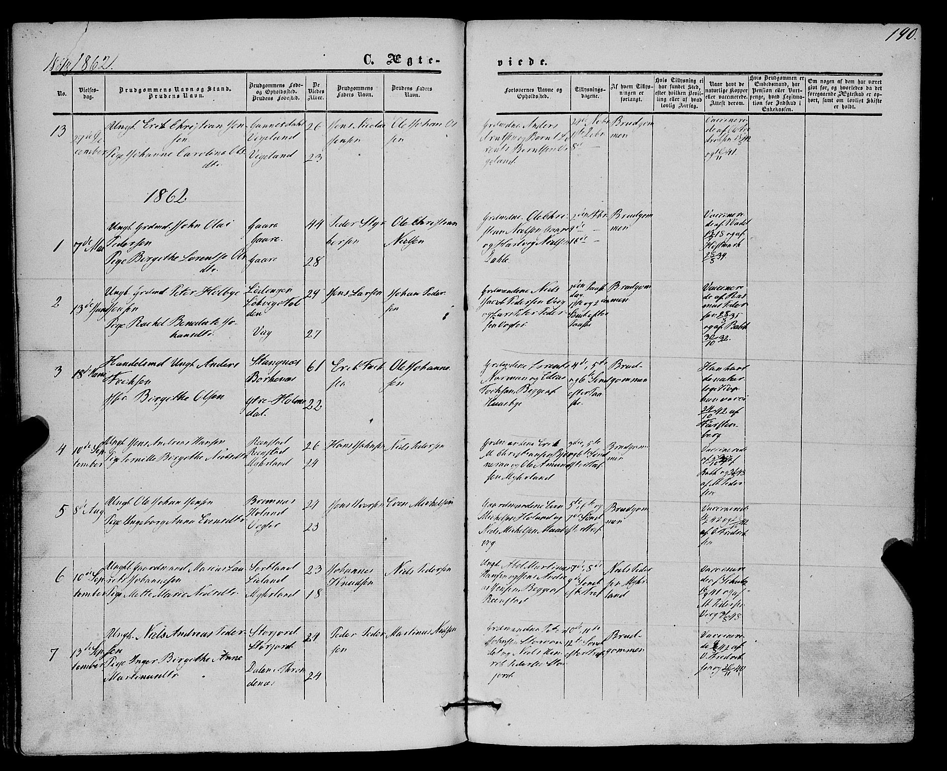 Kvæfjord sokneprestkontor, AV/SATØ-S-1323/G/Ga/Gaa/L0004kirke: Parish register (official) no. 4, 1857-1877, p. 190