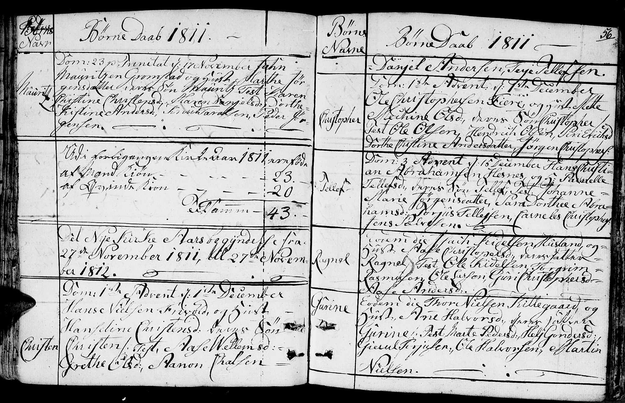 Fjære sokneprestkontor, SAK/1111-0011/F/Fb/L0006: Parish register (copy) no. B 6, 1803-1817, p. 56