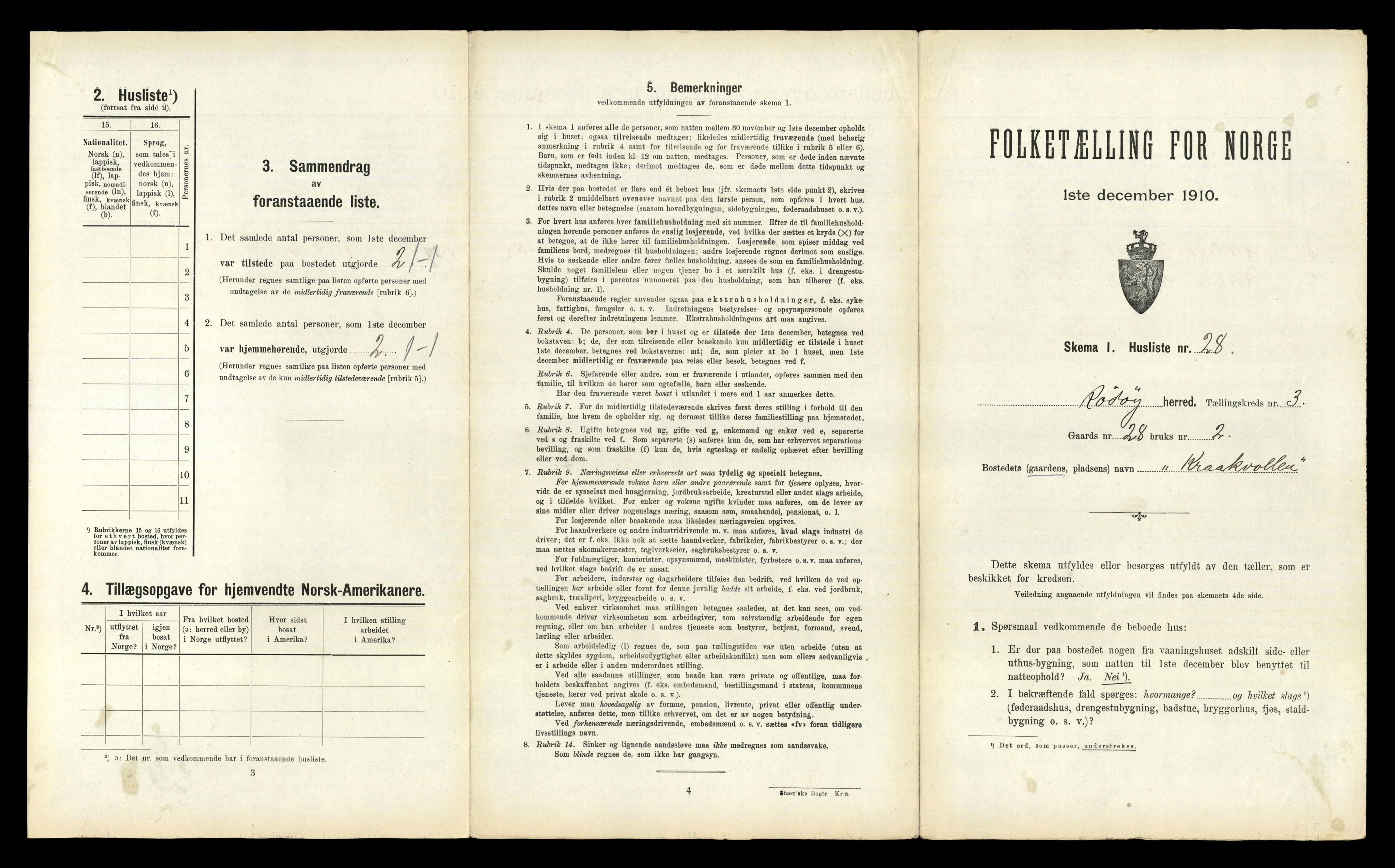 RA, 1910 census for Rødøy, 1910, p. 293