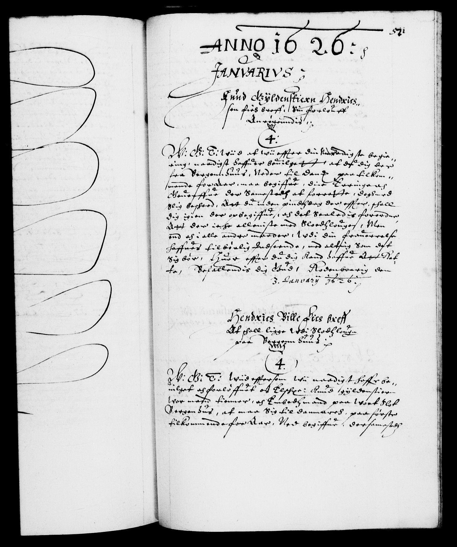 Danske Kanselli 1572-1799, RA/EA-3023/F/Fc/Fca/Fcab/L0004: Norske tegnelser (mikrofilm), 1617-1627, p. 521a