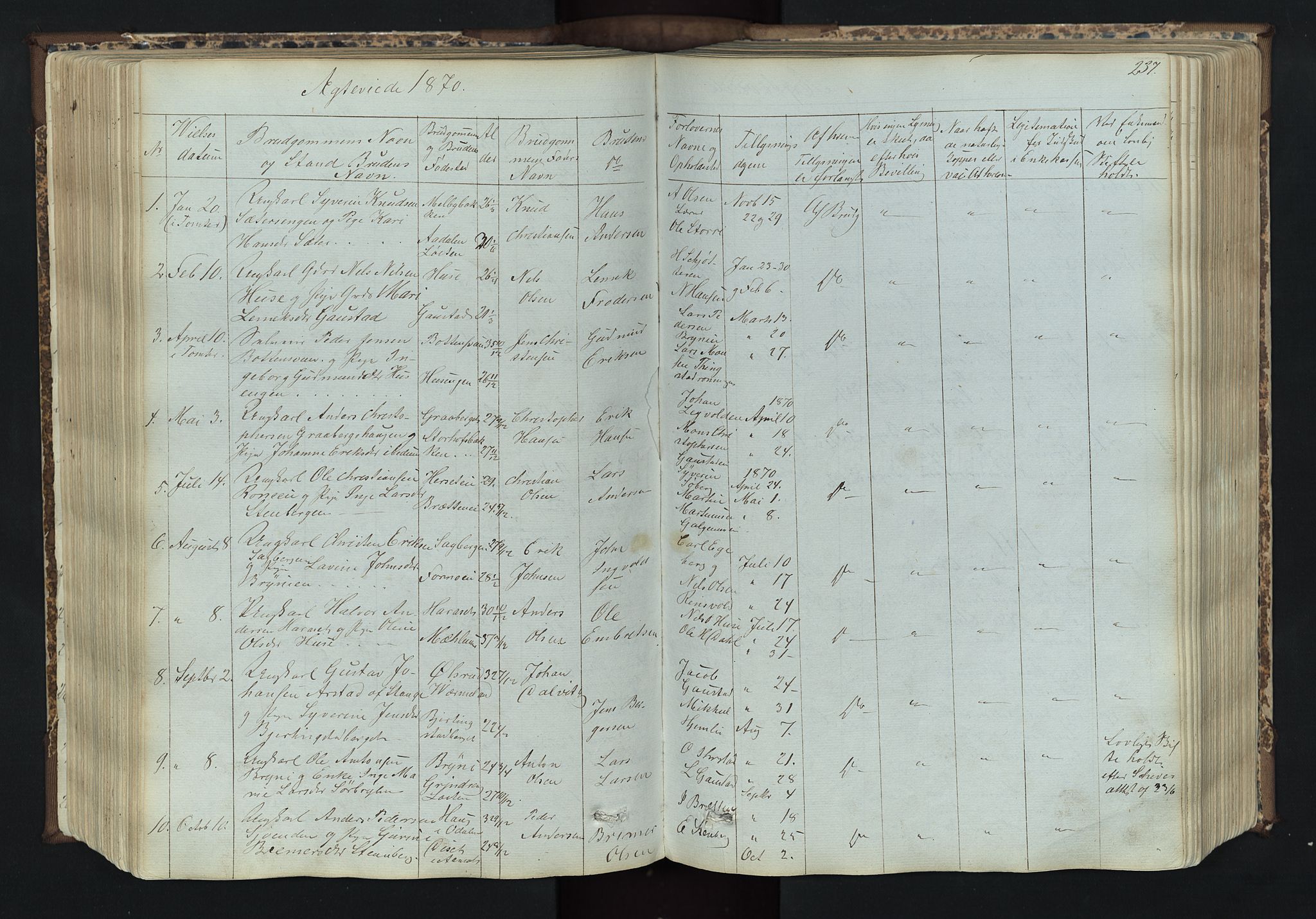 Romedal prestekontor, SAH/PREST-004/L/L0011: Parish register (copy) no. 11, 1867-1895, p. 237