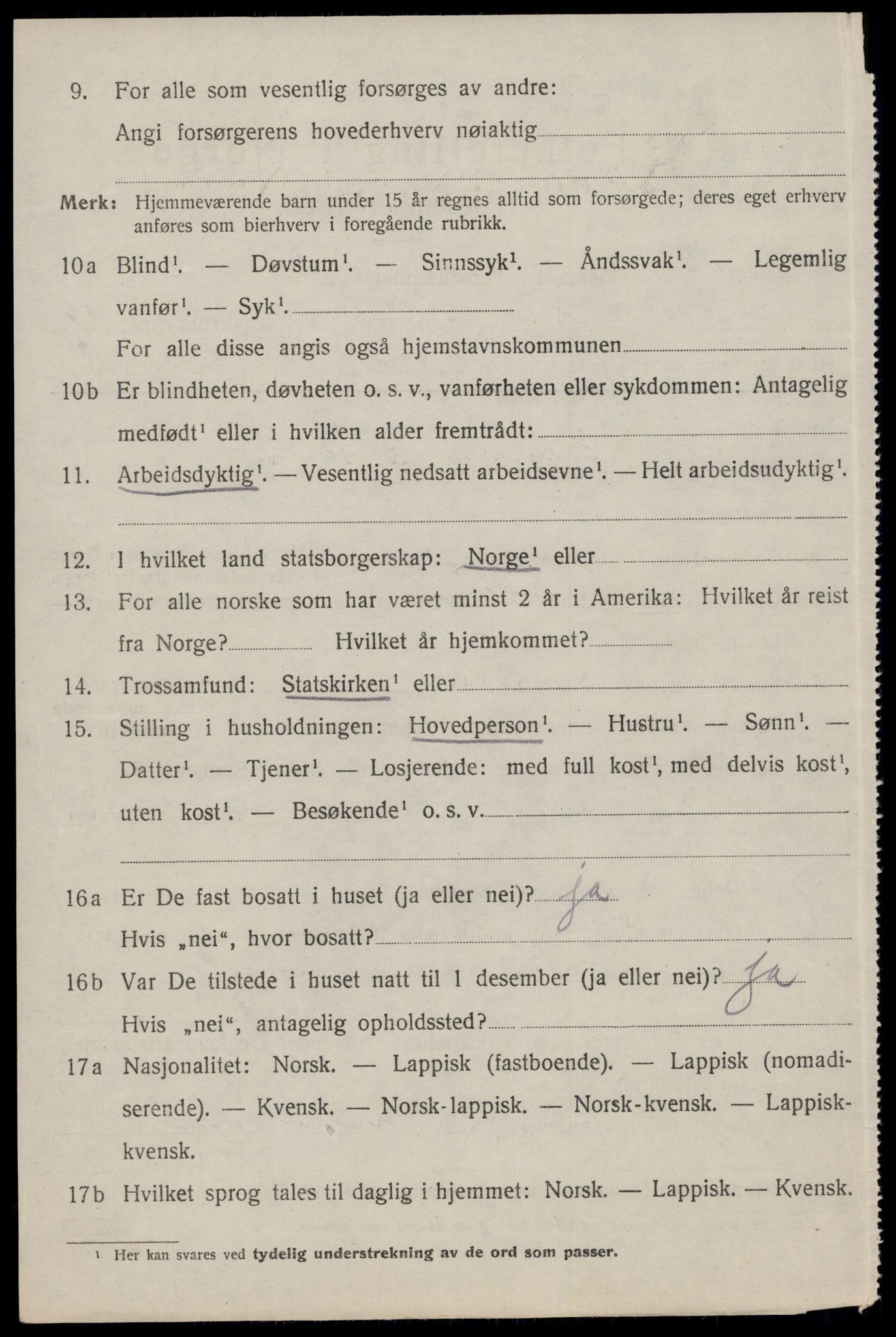 SAT, 1920 census for Flakstad, 1920, p. 1202