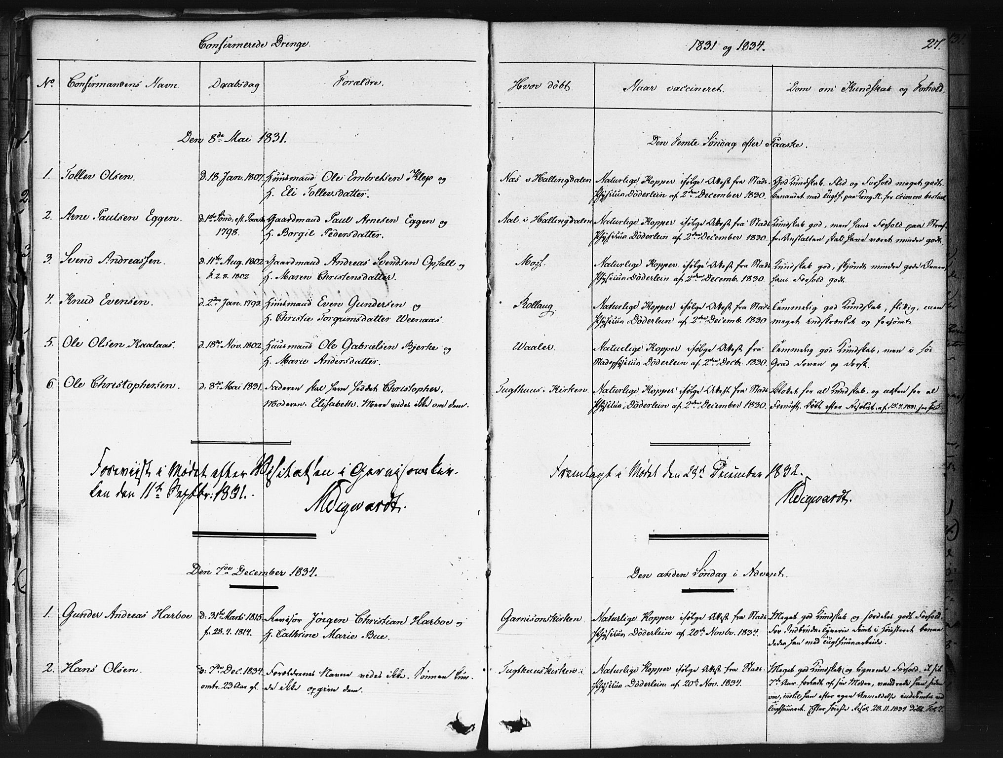 Kristiania tukthusprest Kirkebøker, SAO/A-10881/F/Fa/L0003: Parish register (official) no. 3, 1831-1865, p. 27
