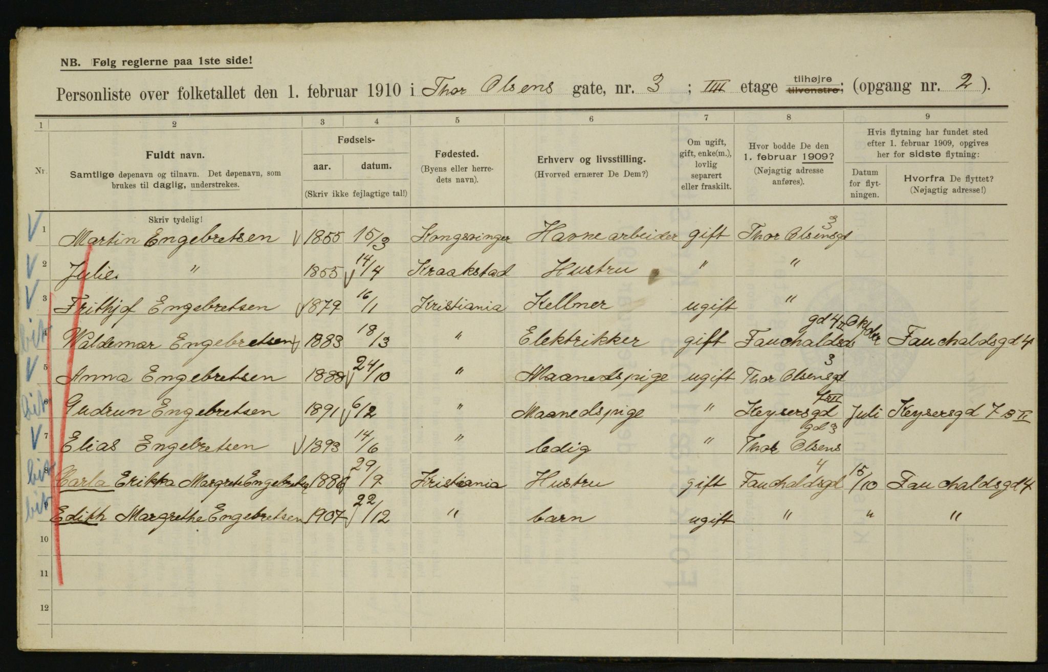 OBA, Municipal Census 1910 for Kristiania, 1910, p. 103728