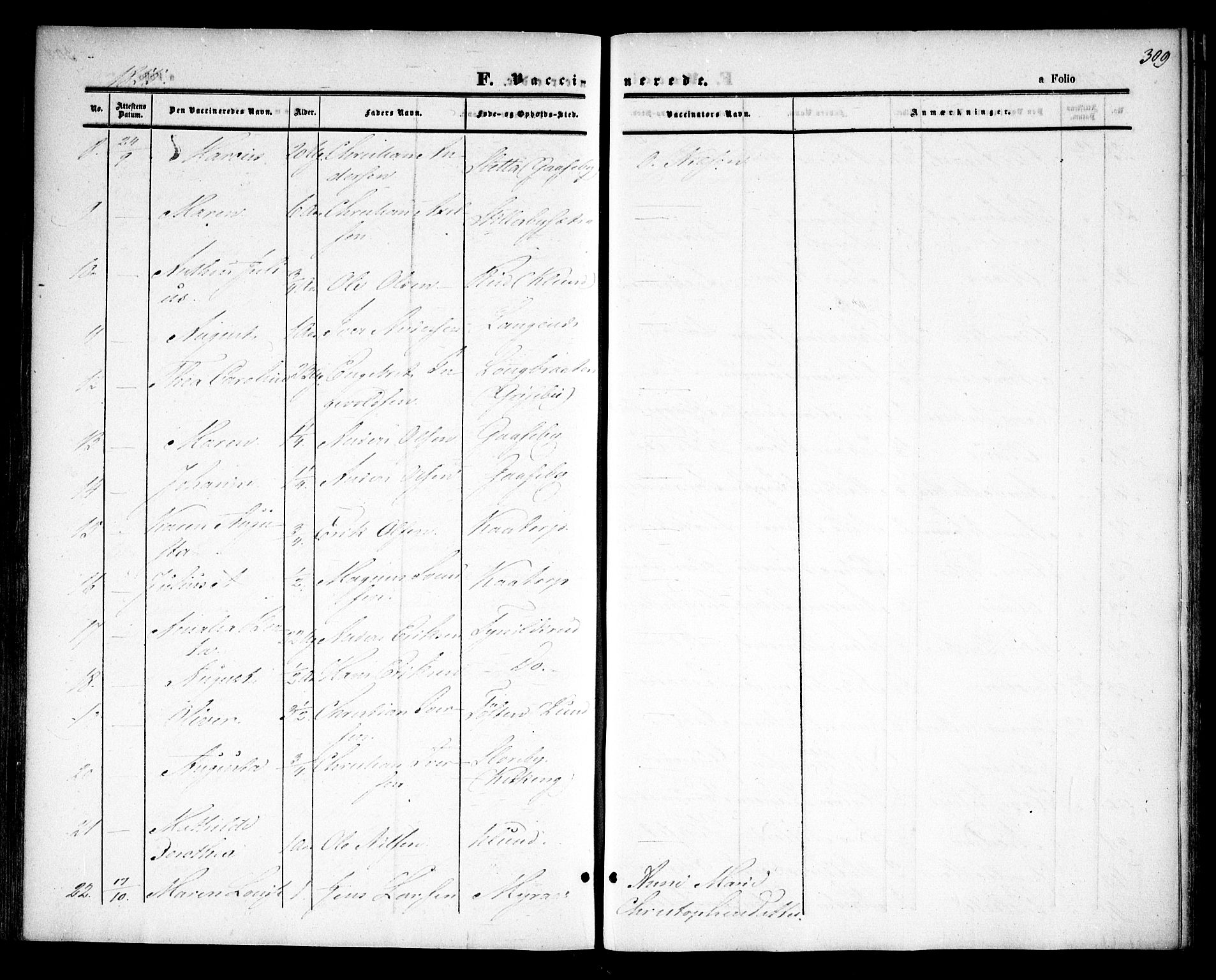 Rødenes prestekontor Kirkebøker, AV/SAO-A-2005/F/Fa/L0006: Parish register (official) no. I 6, 1850-1859, p. 309